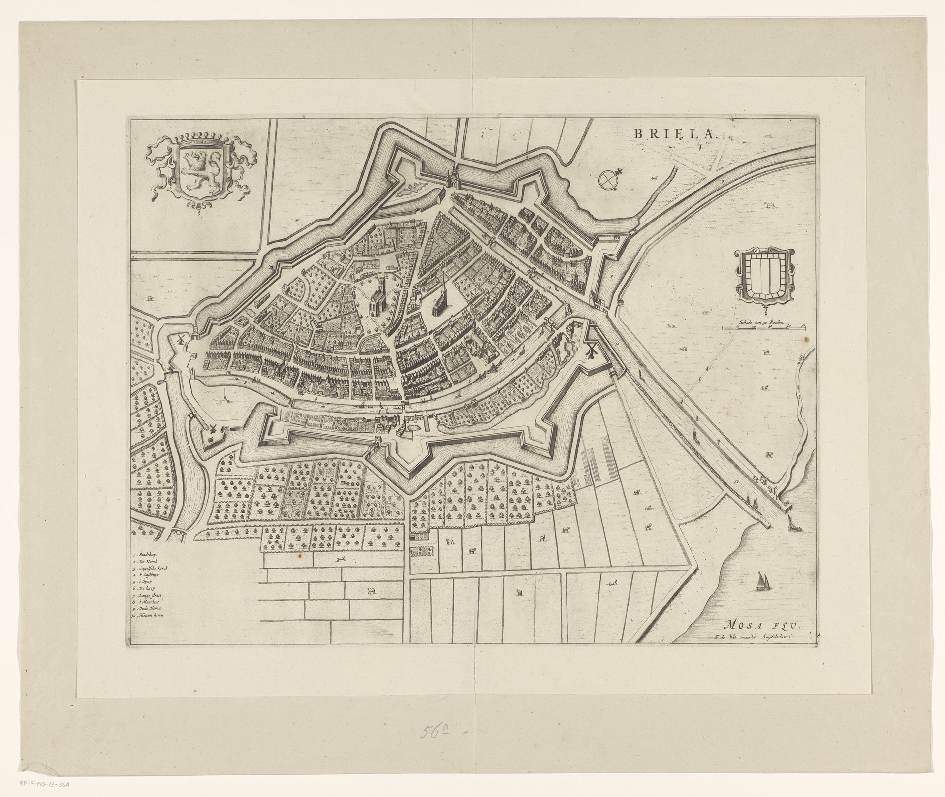 Plattegrond van Brielle by Anonymous