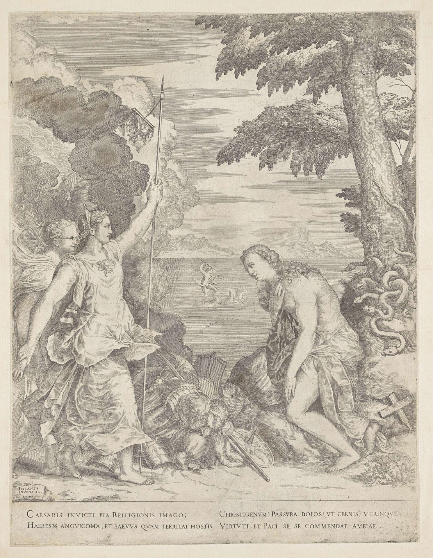 Religie wordt gered door Spanje by Giulio Fontana
