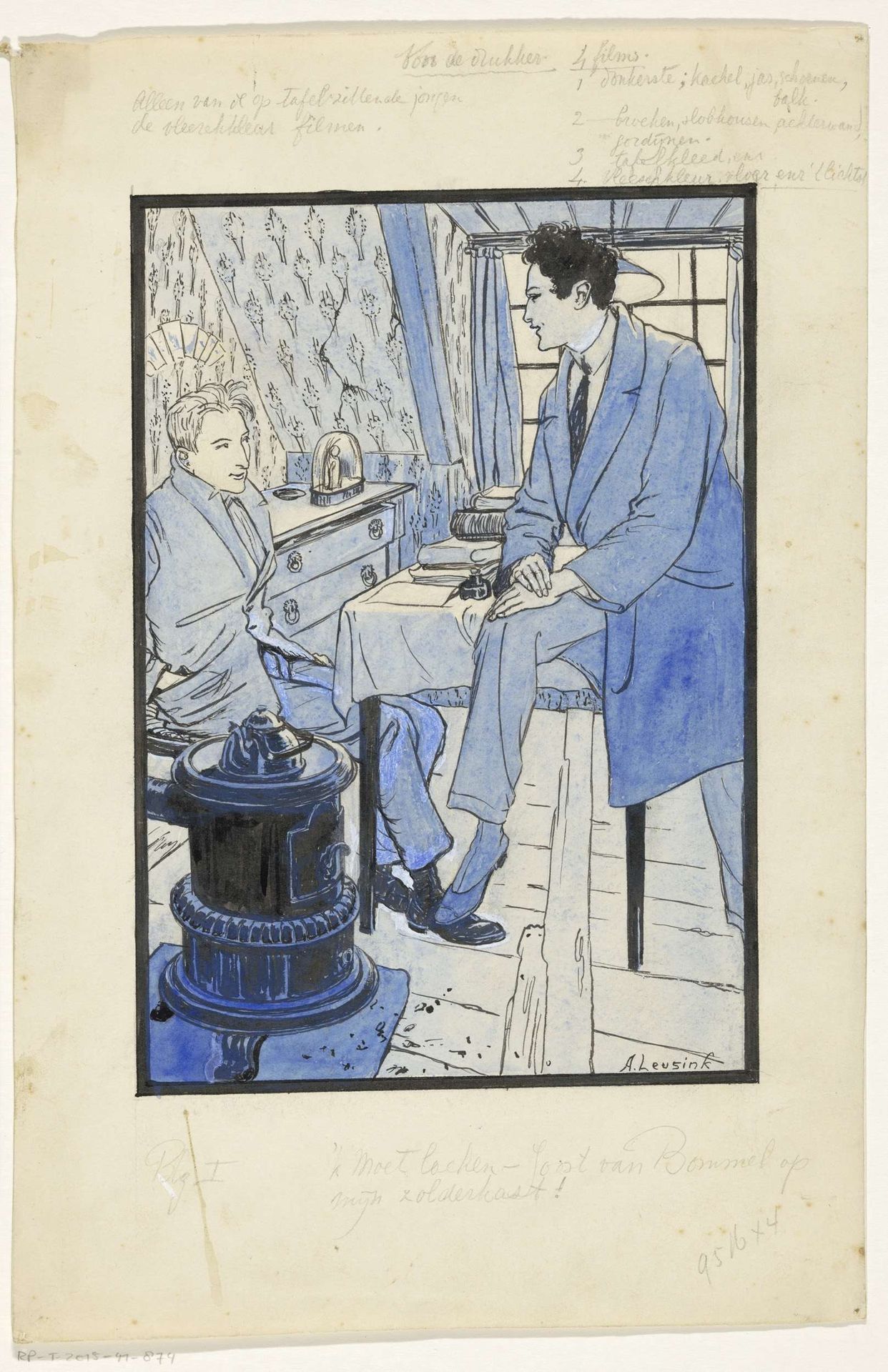 Jan en Joost op een zolderkamer by Anny Leusink