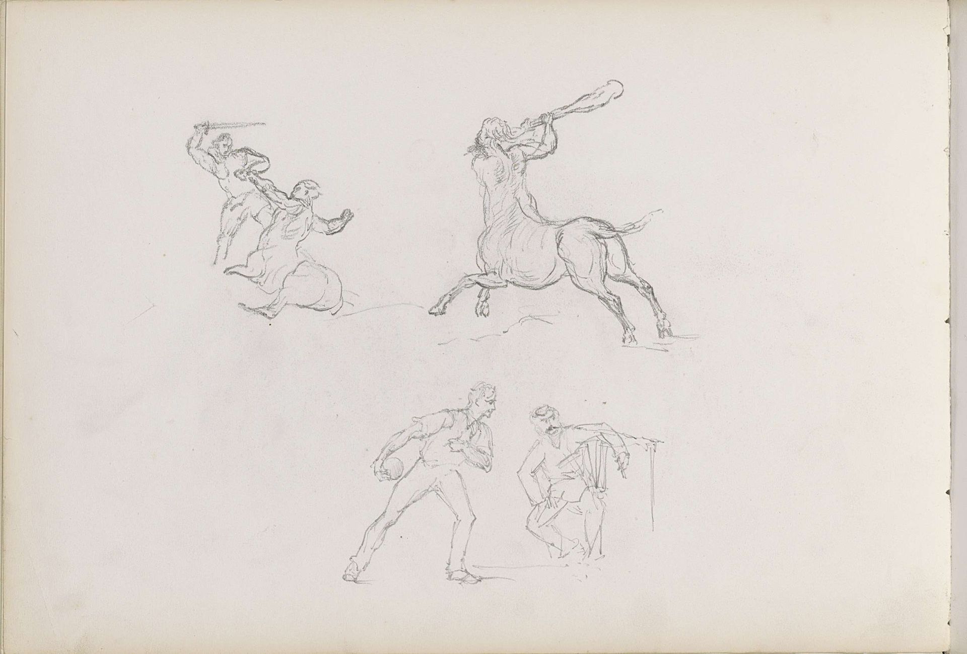 Mannen en vechtende centauren by George Hendrik Breitner