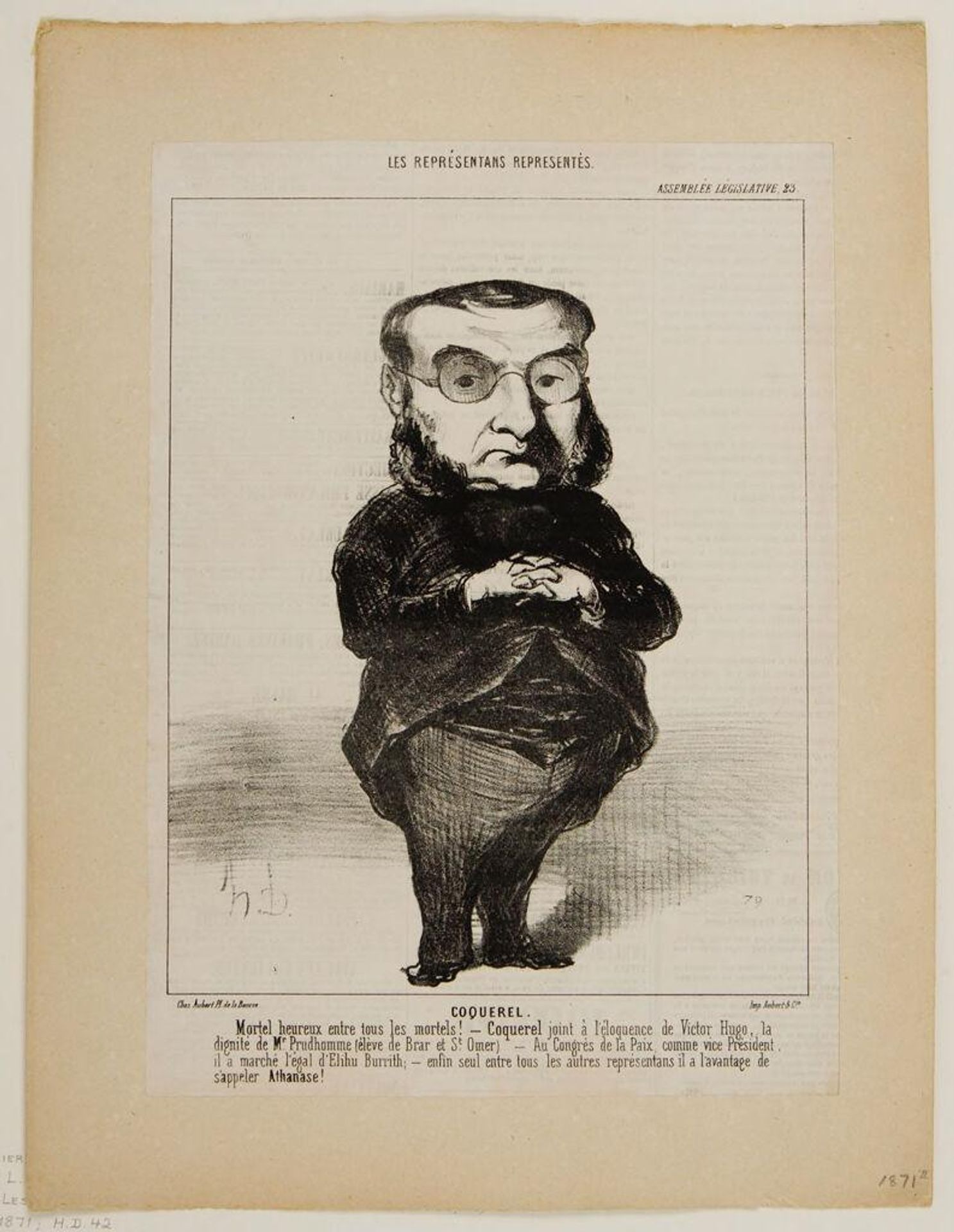 Ath. L. Charles Coquerel by Honoré Daumier