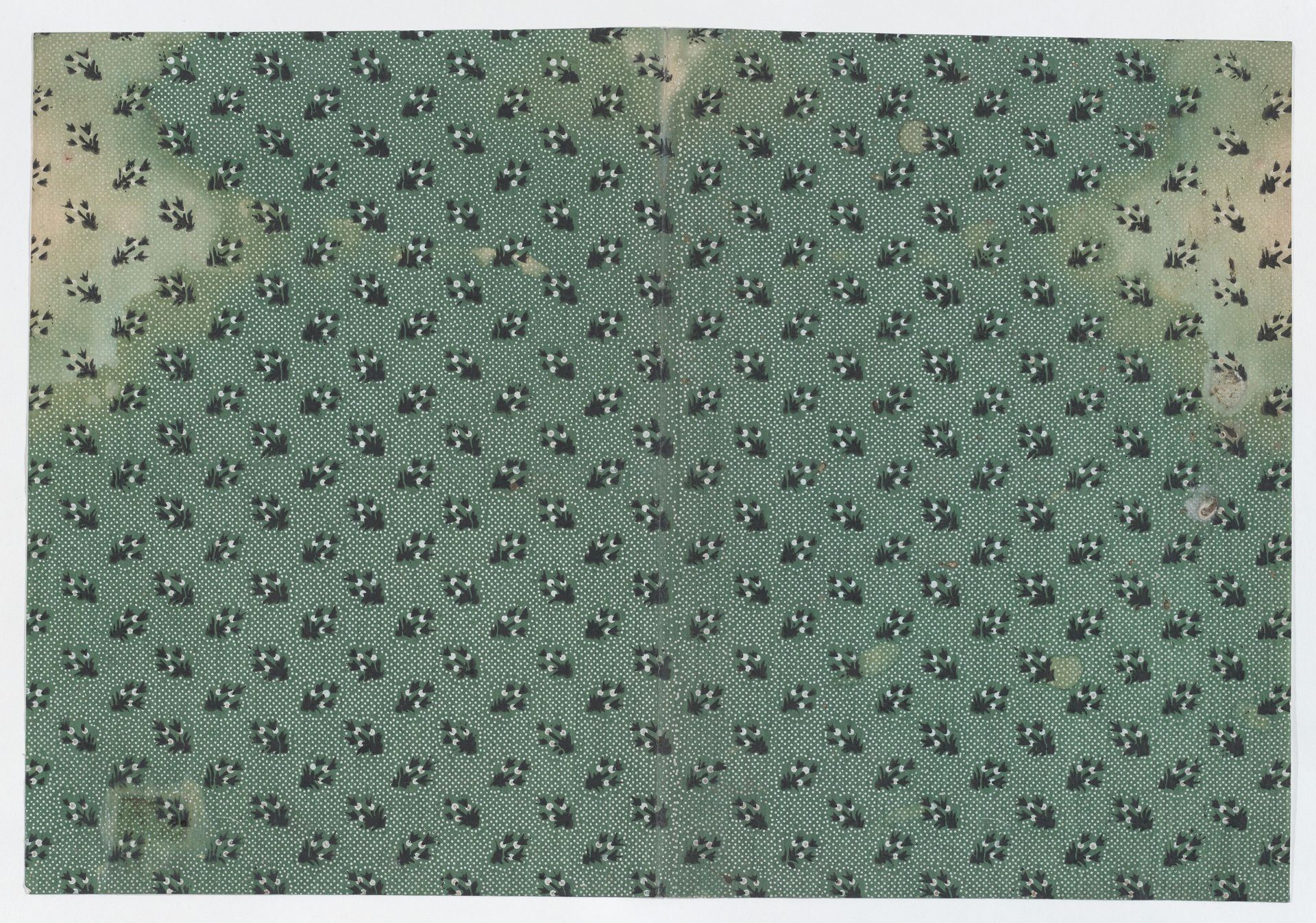 Book cover with overall dot design with bouquets by Anonymous