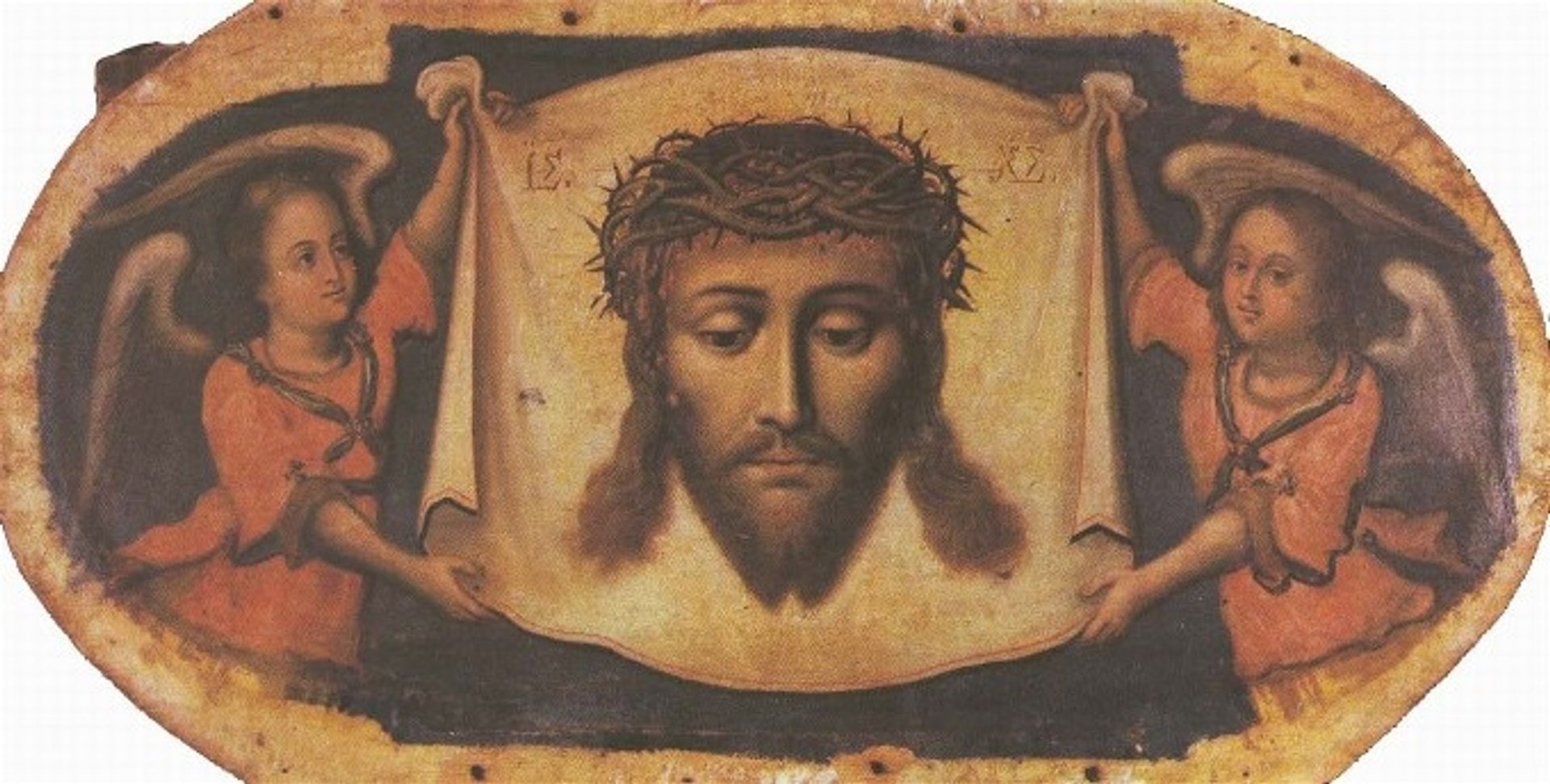 Icon Spas nerukotvornyi (Savior-Not-Made-by-Hands) from the Maniava Hermitage iconostasis by Yov Kondzelevych