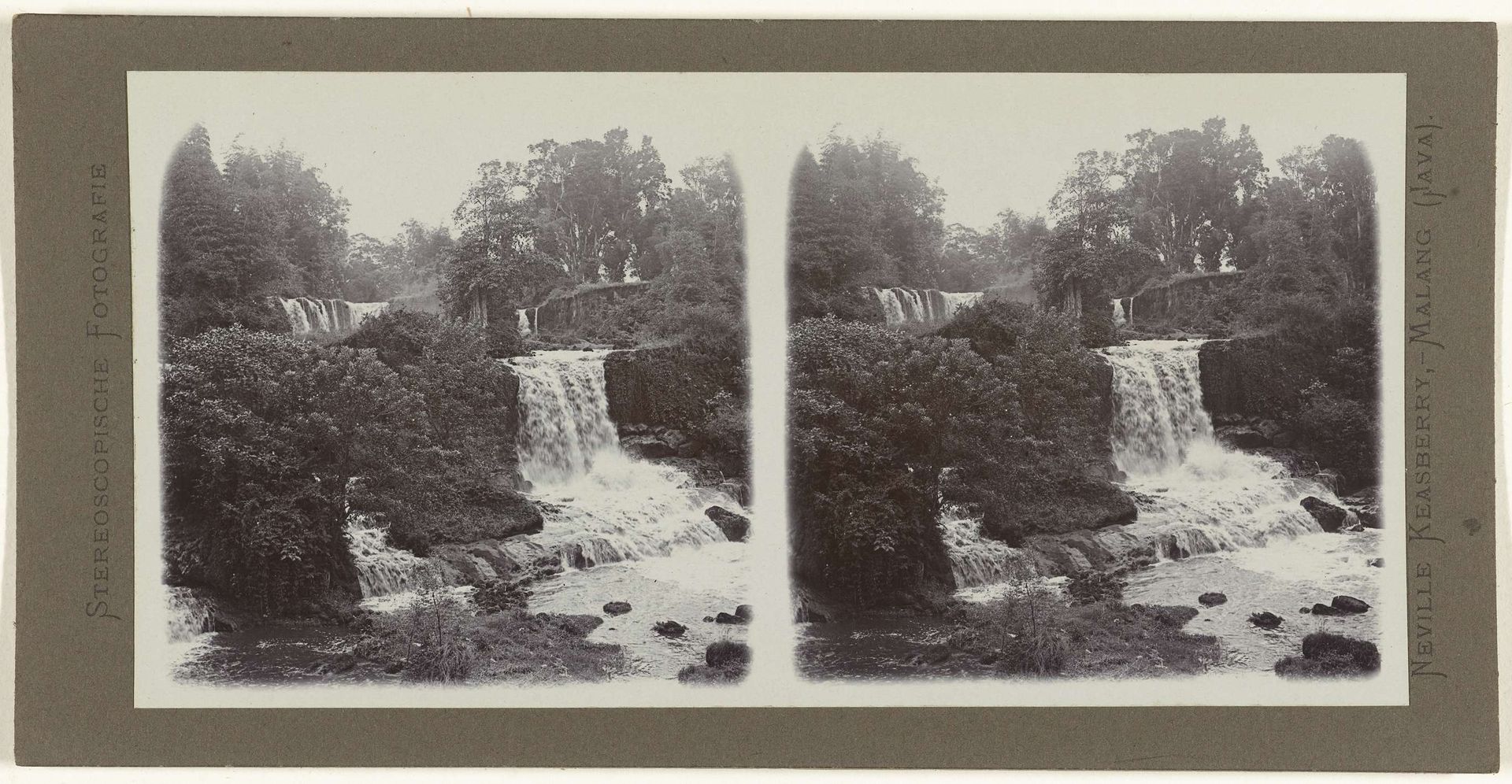 Watervallen in een rivier nabij Malang by Neville Keasberry