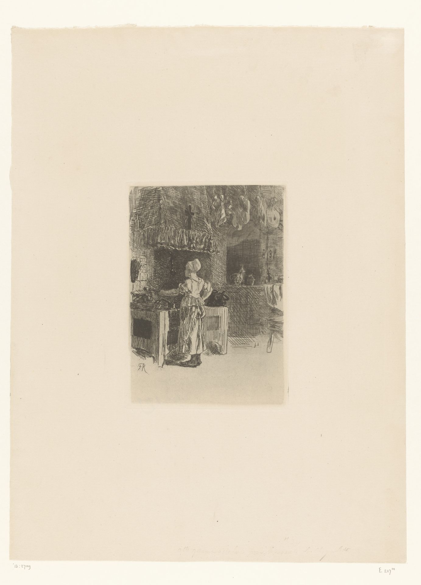 Keuken van een herberg in Anseremme by Felicien Rops