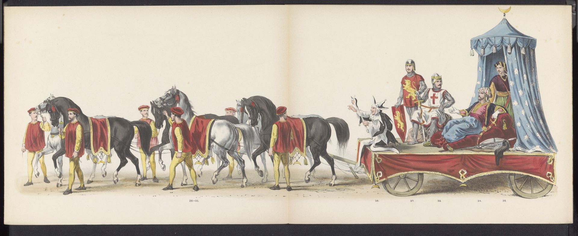 Maskerade van de Leidse studenten, 1870 (plaat 3) by Gerardus Johannes Bos