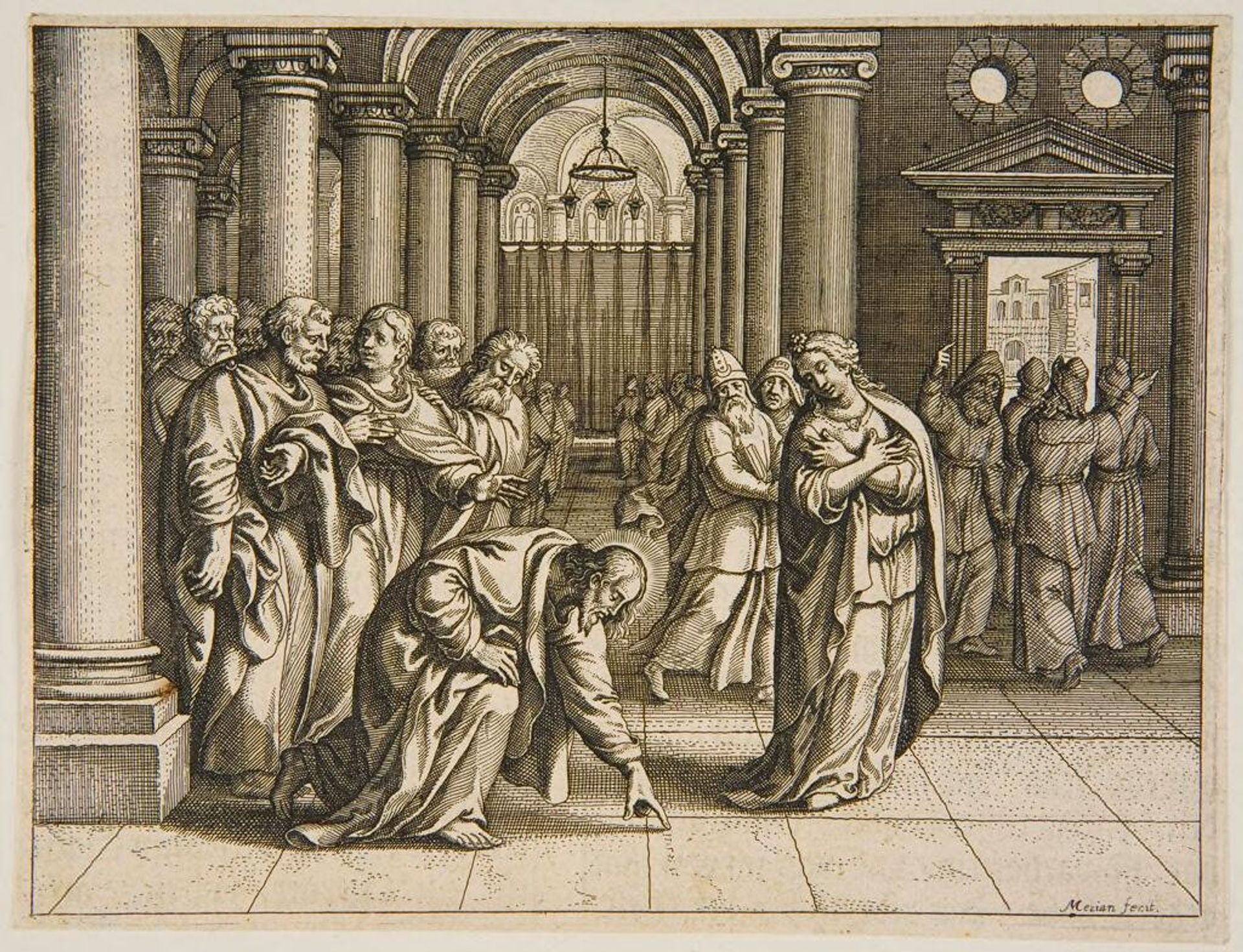 Christ and the Adultress by Matthäus Merian the Elder