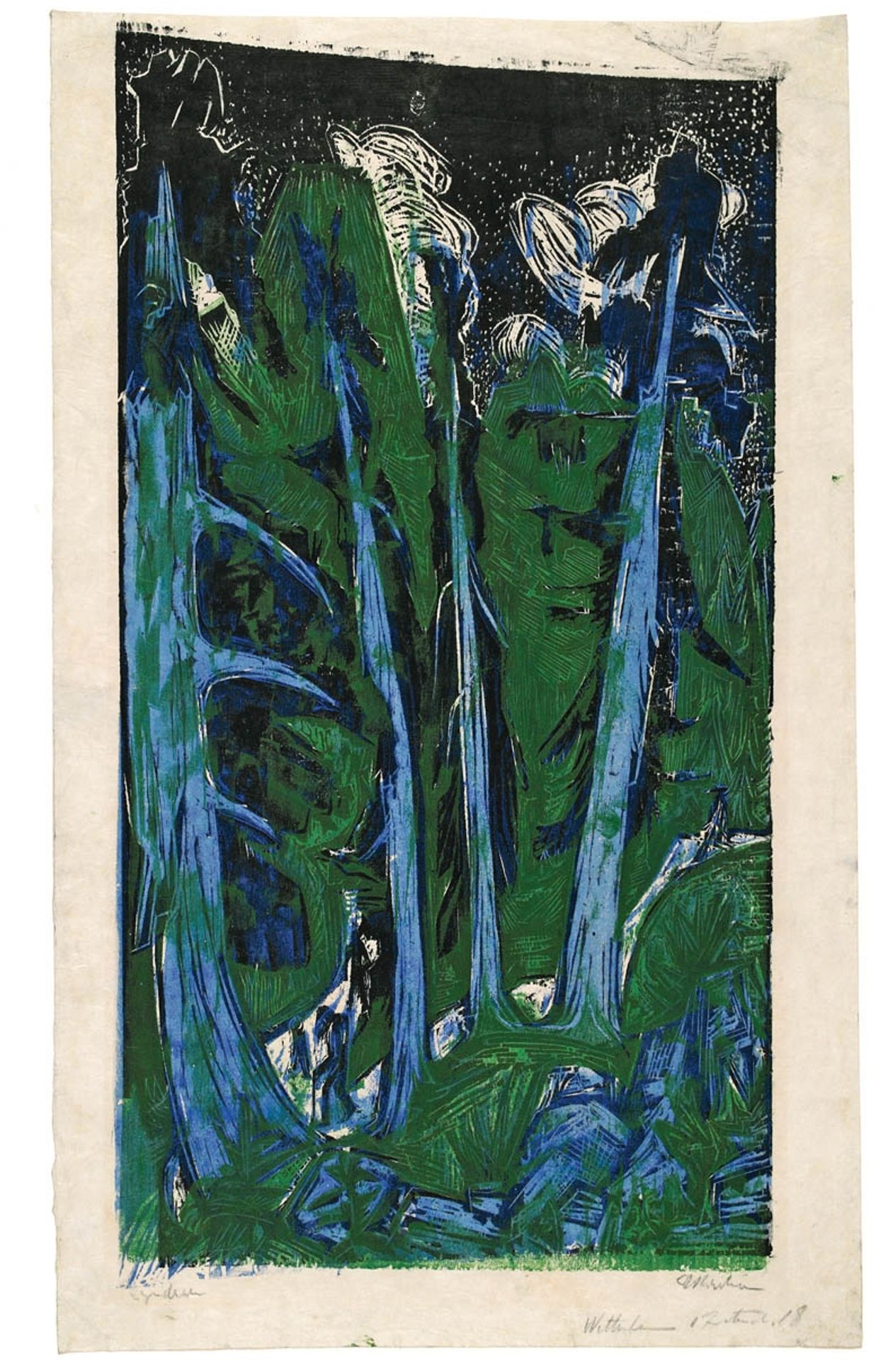 Windswept Firs by Ernst Ludwig Kirchner