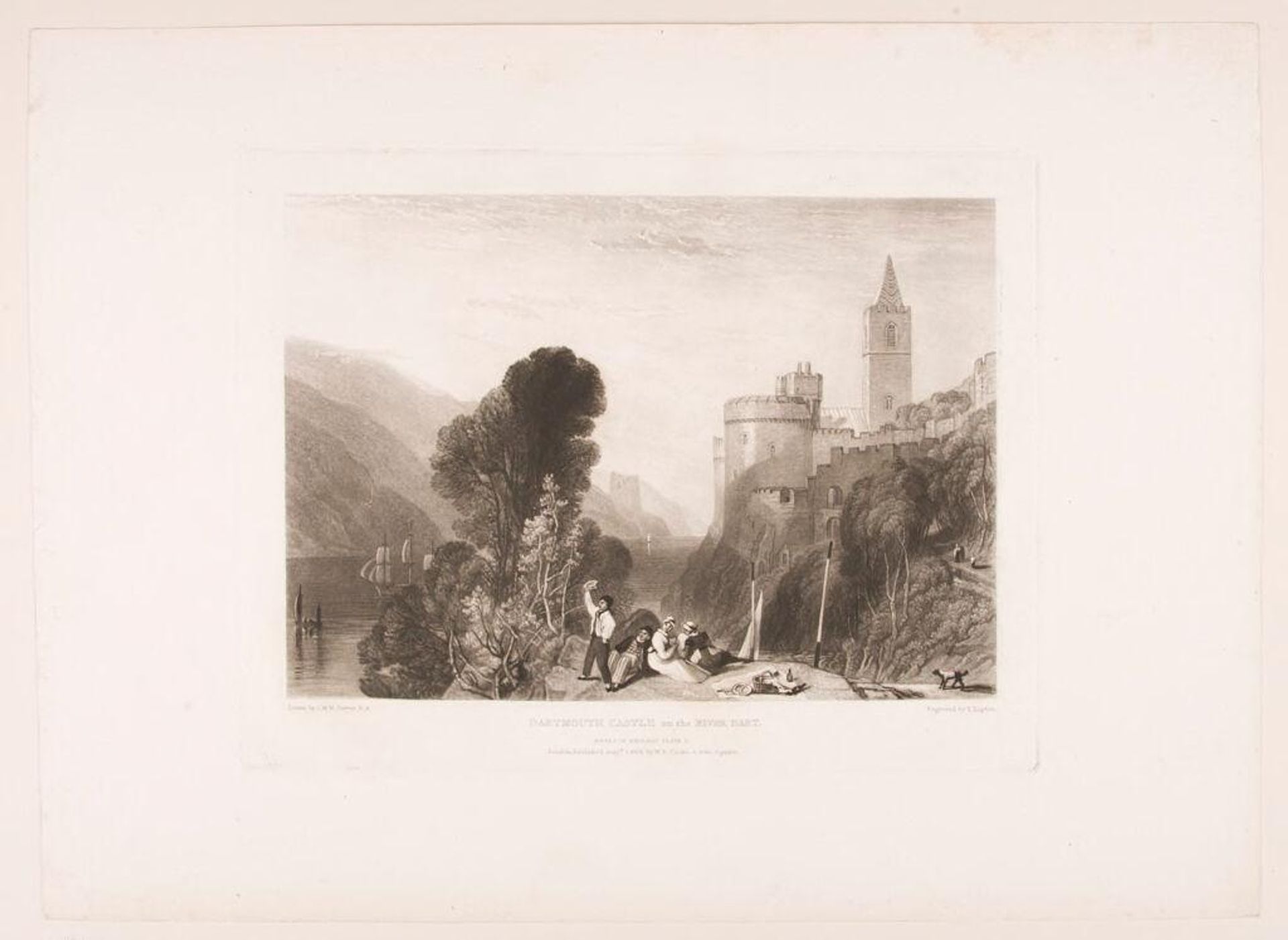 Dartmouth Castle on the River Dart by Thomas Goff Lupton
