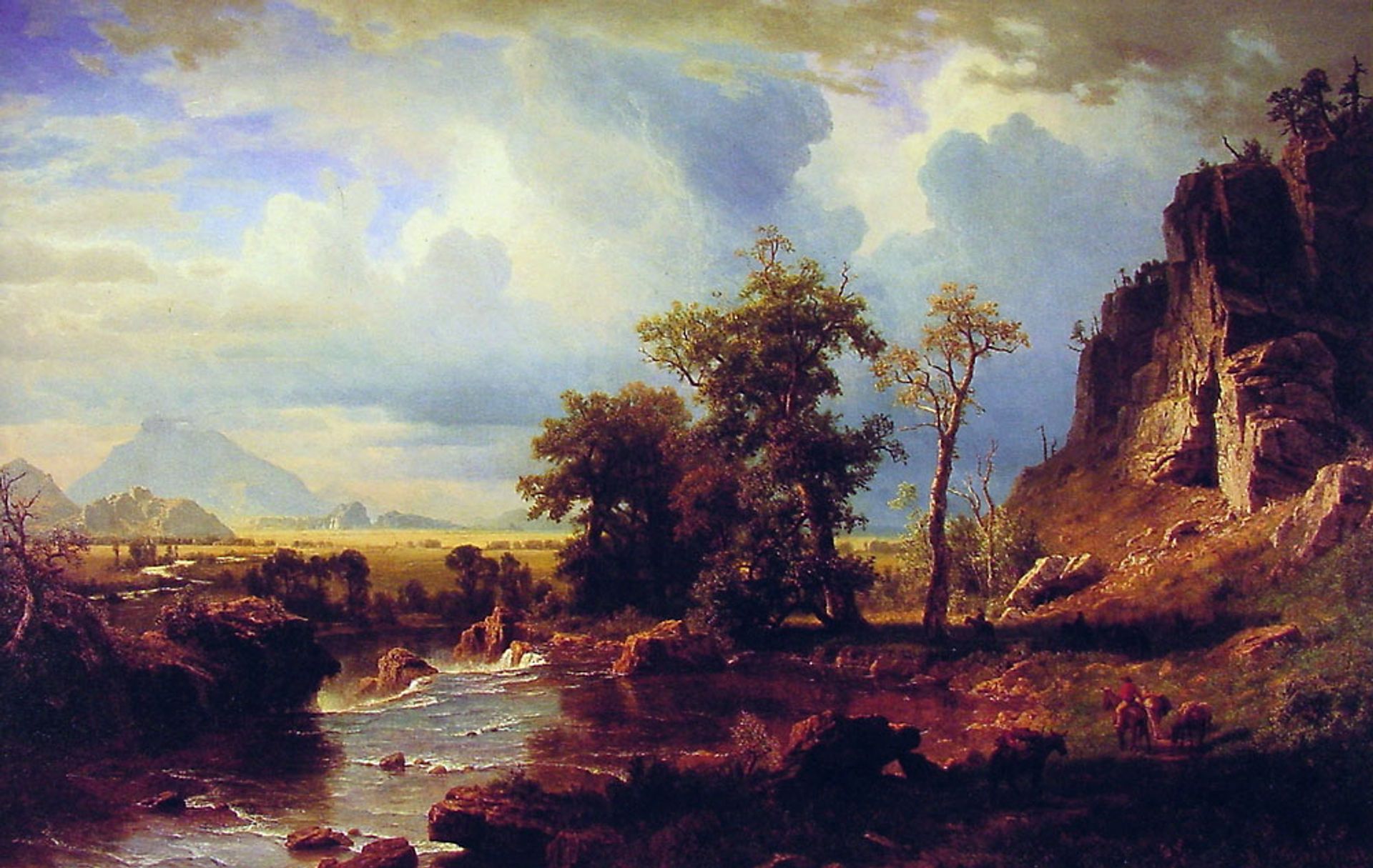 North Fork of the Platte Nebraska by Albert Bierstadt