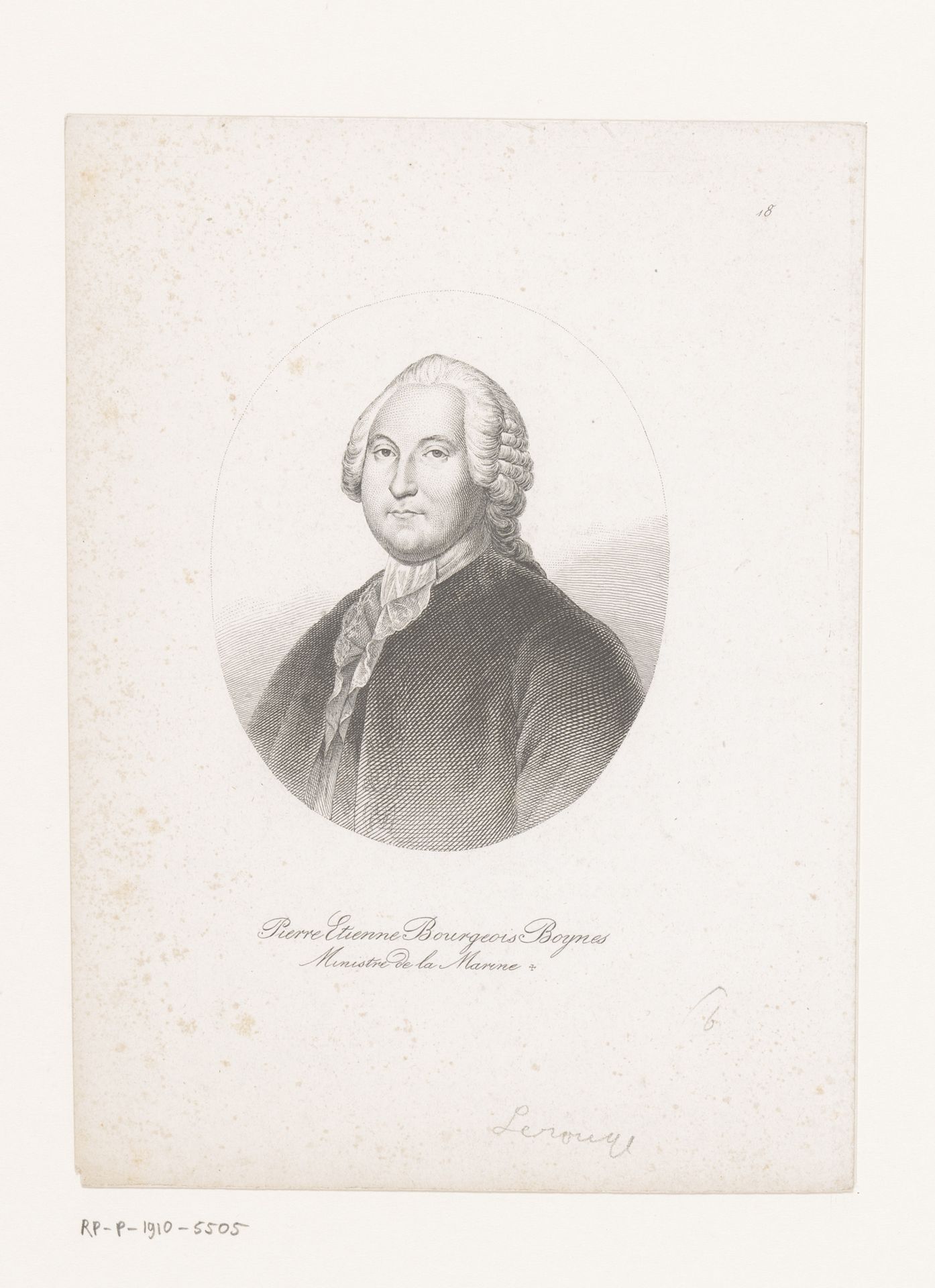 Portret van Pierre Étienne Bourgeois de Boynes by Nicolas Edouard Lerouge