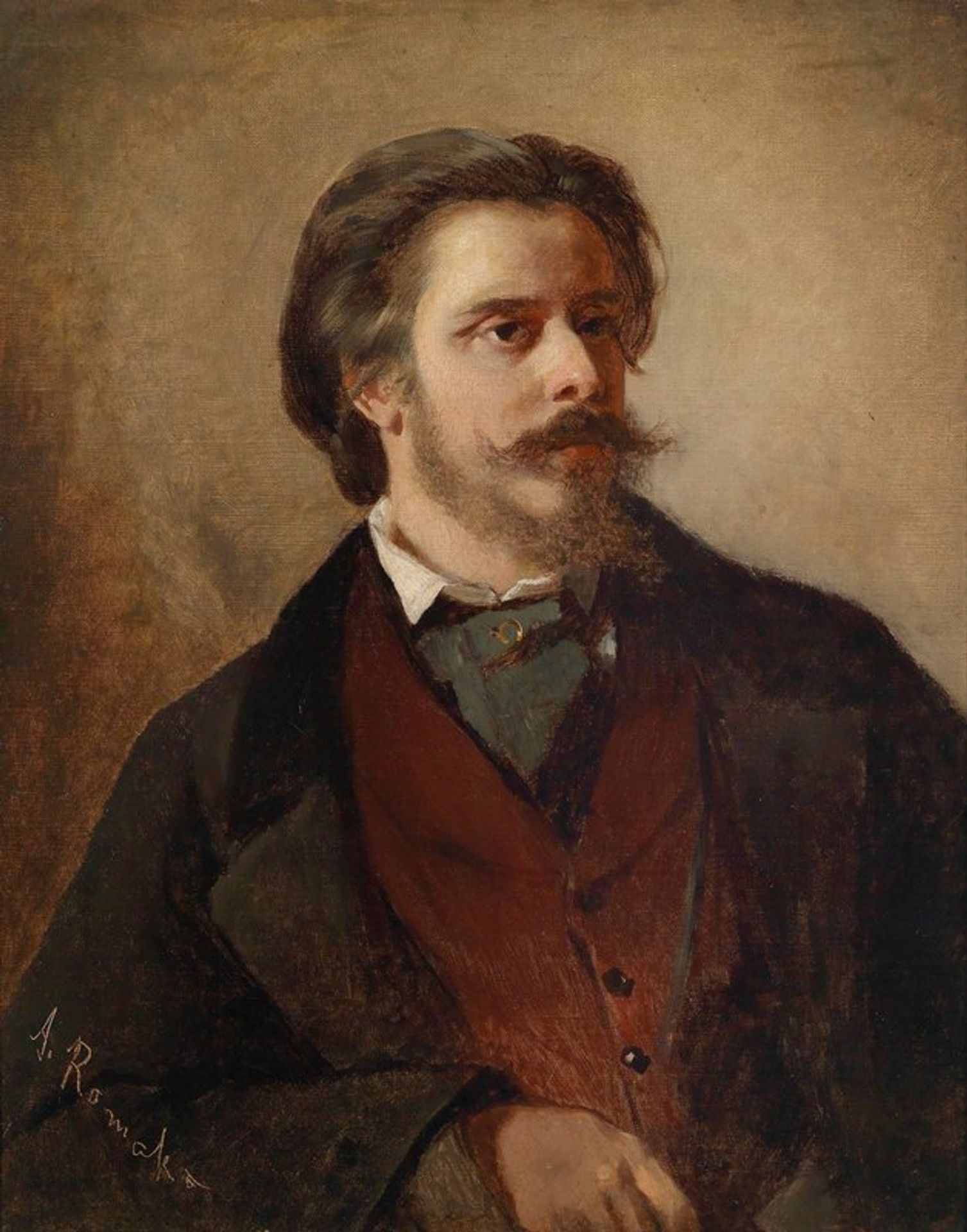 Bildnis des Malers Berthold Winder by Anton Romako