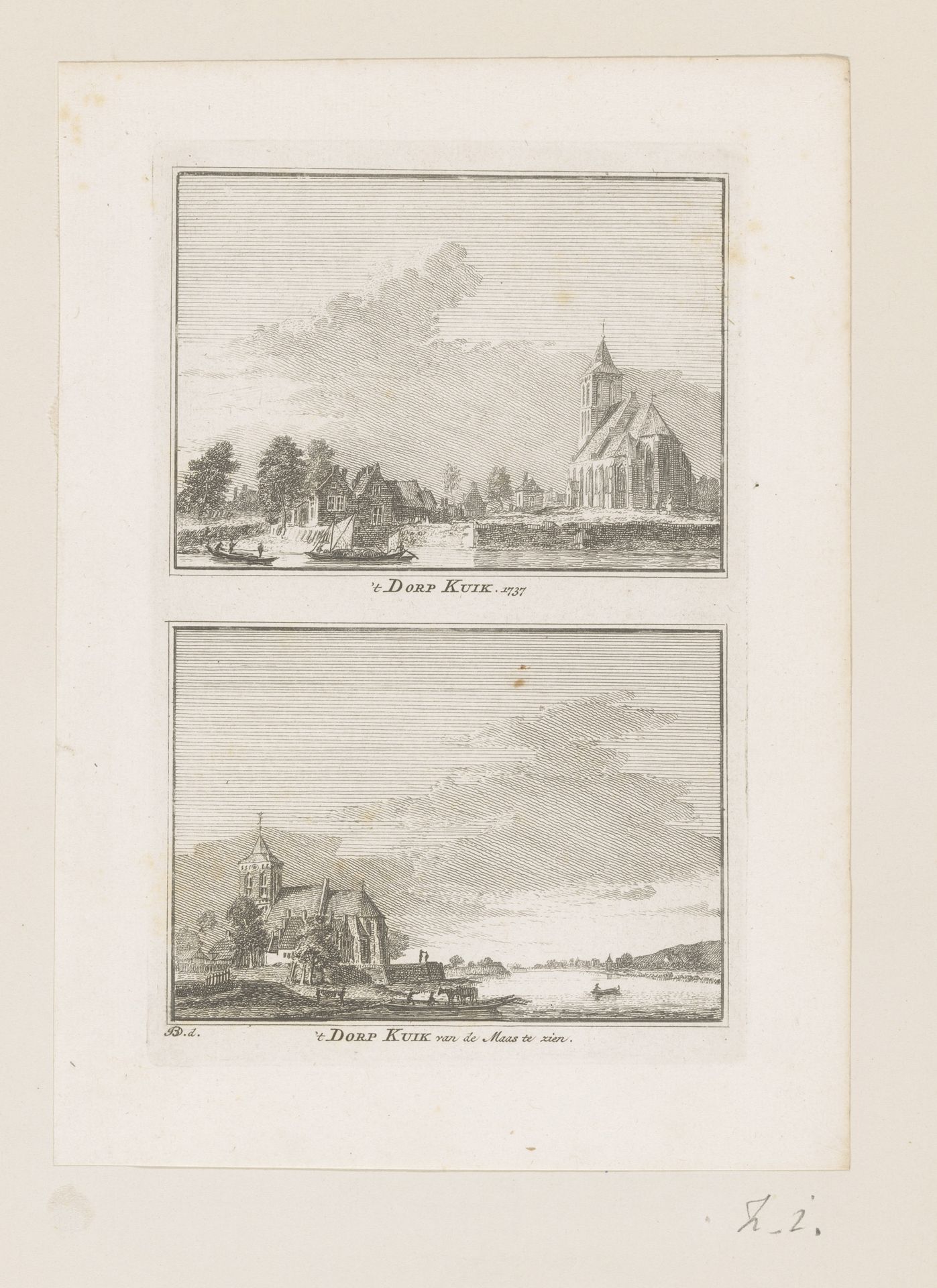 Gezichten op het dorp Cuijk by Hendrik Spilman