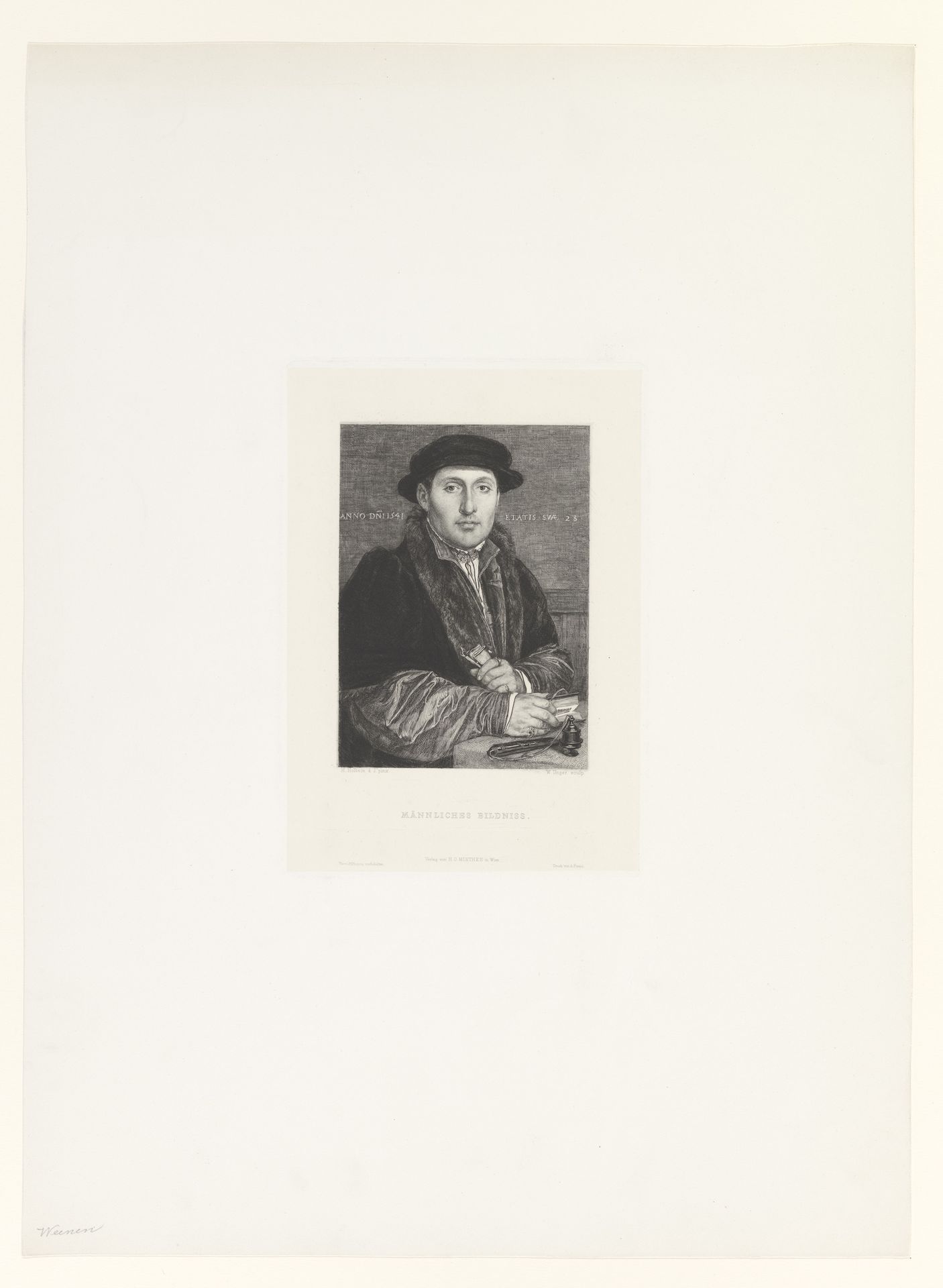 Portret van een onbekende man op 28-jarige leeftijd by William Unger