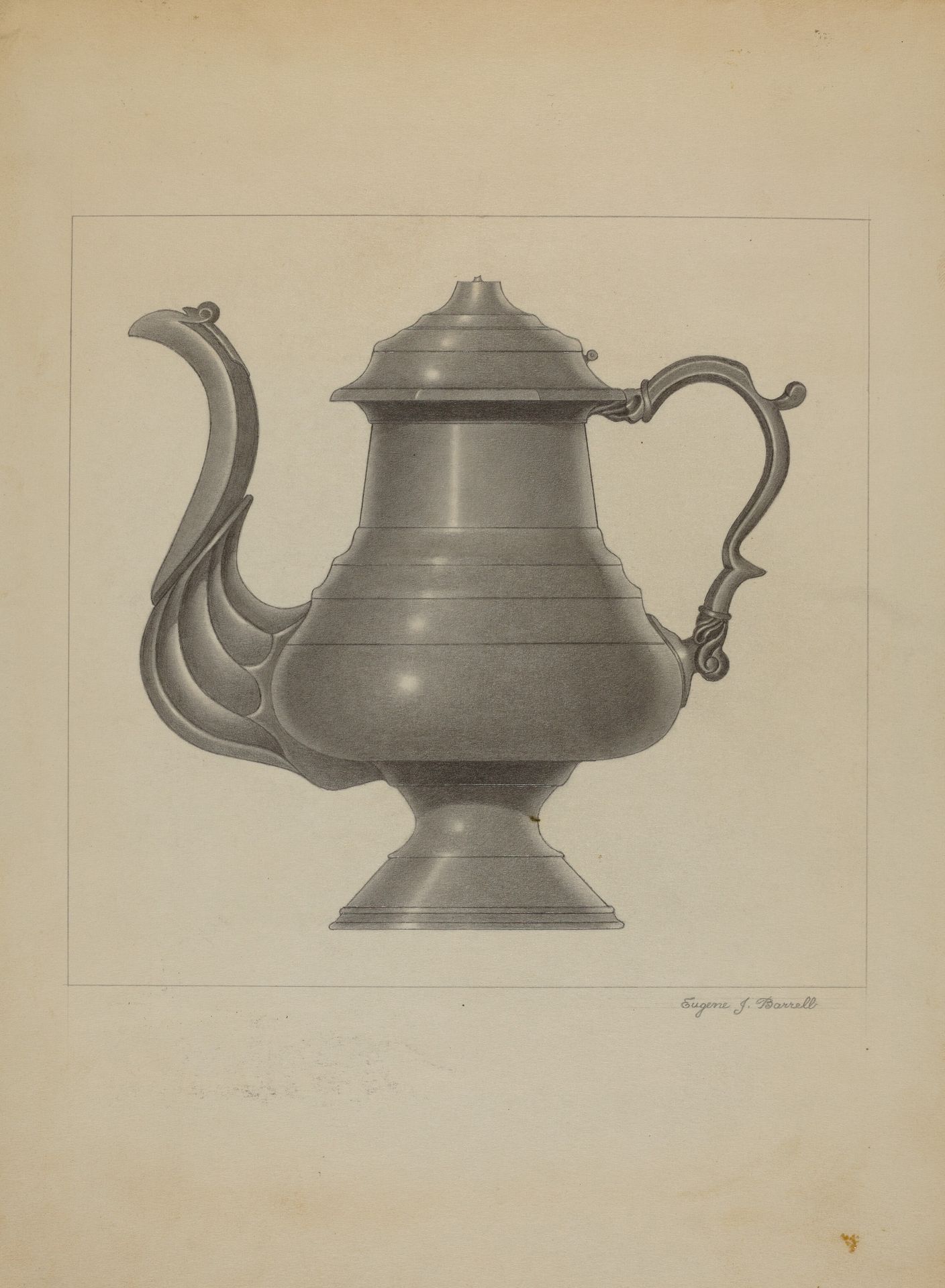 Pewter Coffee Pot by Eugene Barrell