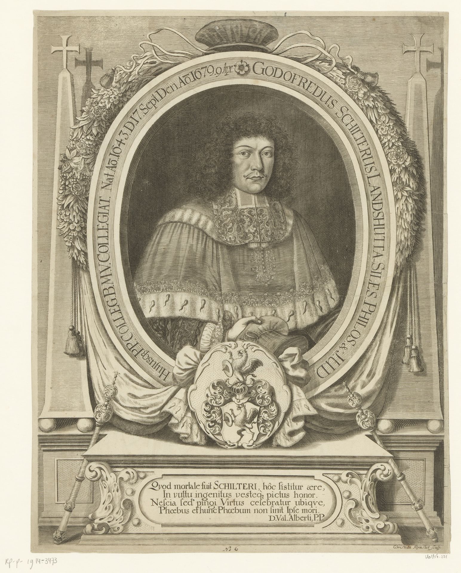 Portret van Gottfried Schilter by Christian Romstet