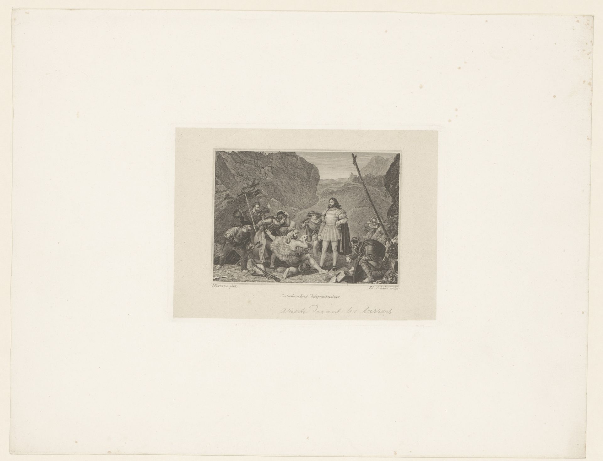 Scène uit Orlando Furioso van Ludovico Ariosto by Edouard Schuler