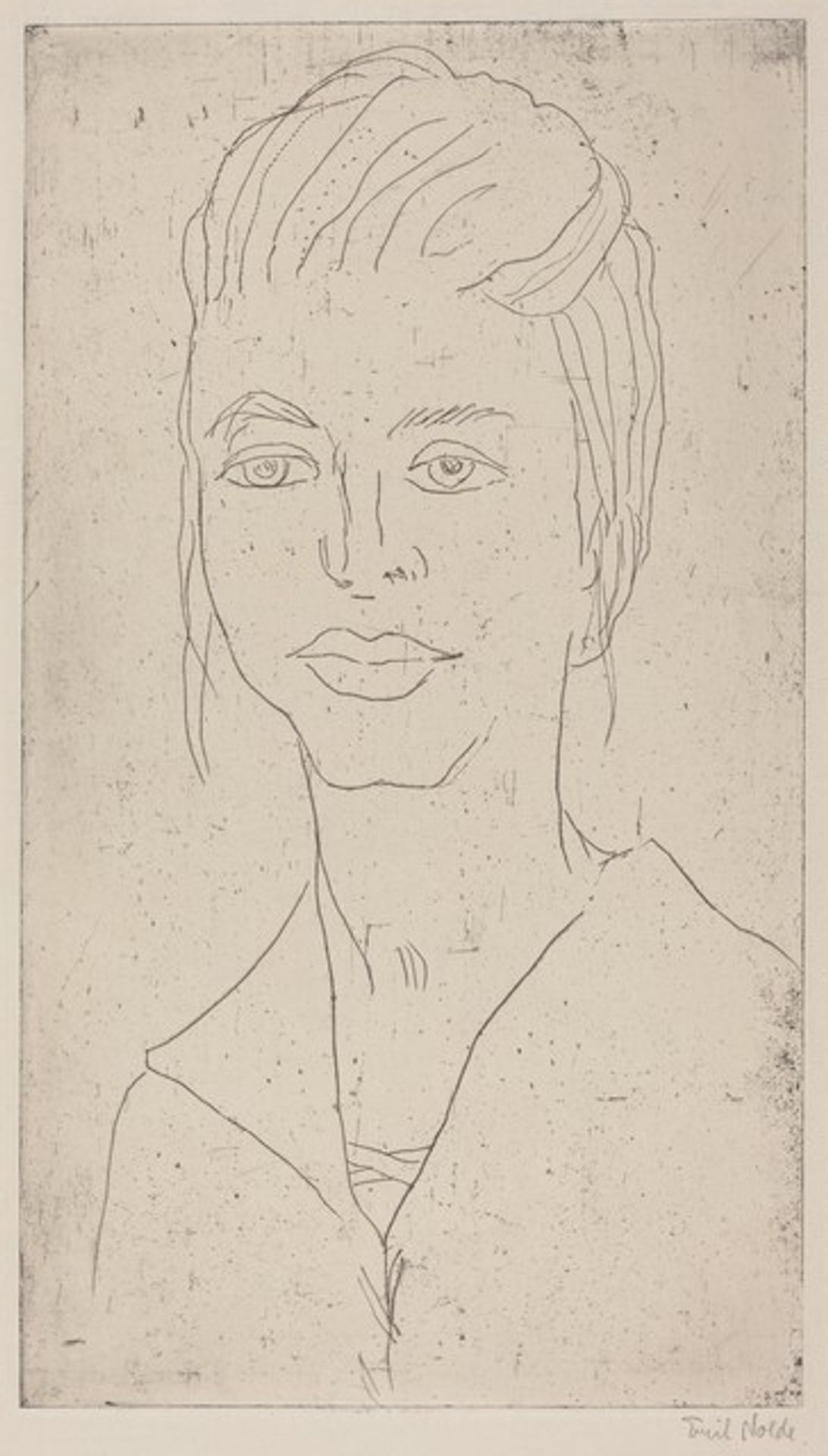 Young Girl (Junges Madchen) by Emil Nolde