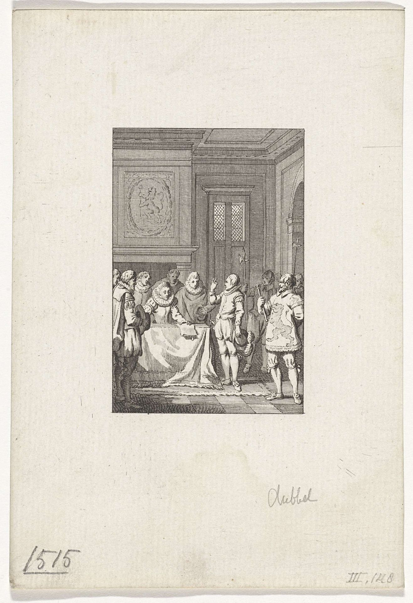 Inzwering van Karel V te Dordrecht, 1515 by Reinier Vinkeles