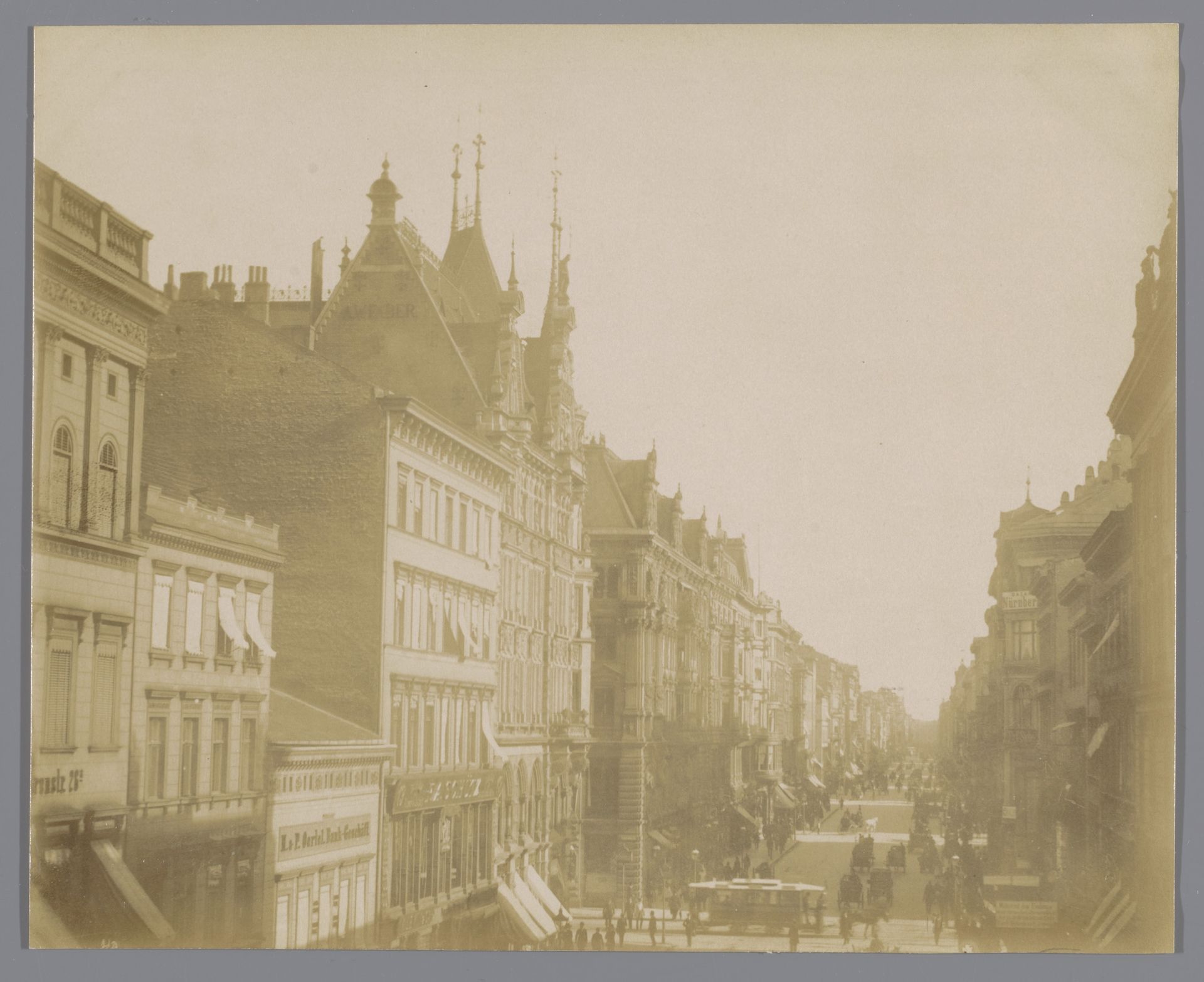 Gezicht in de Friedrichstrasse in Berlijn by Friedrich Albert Schwartz