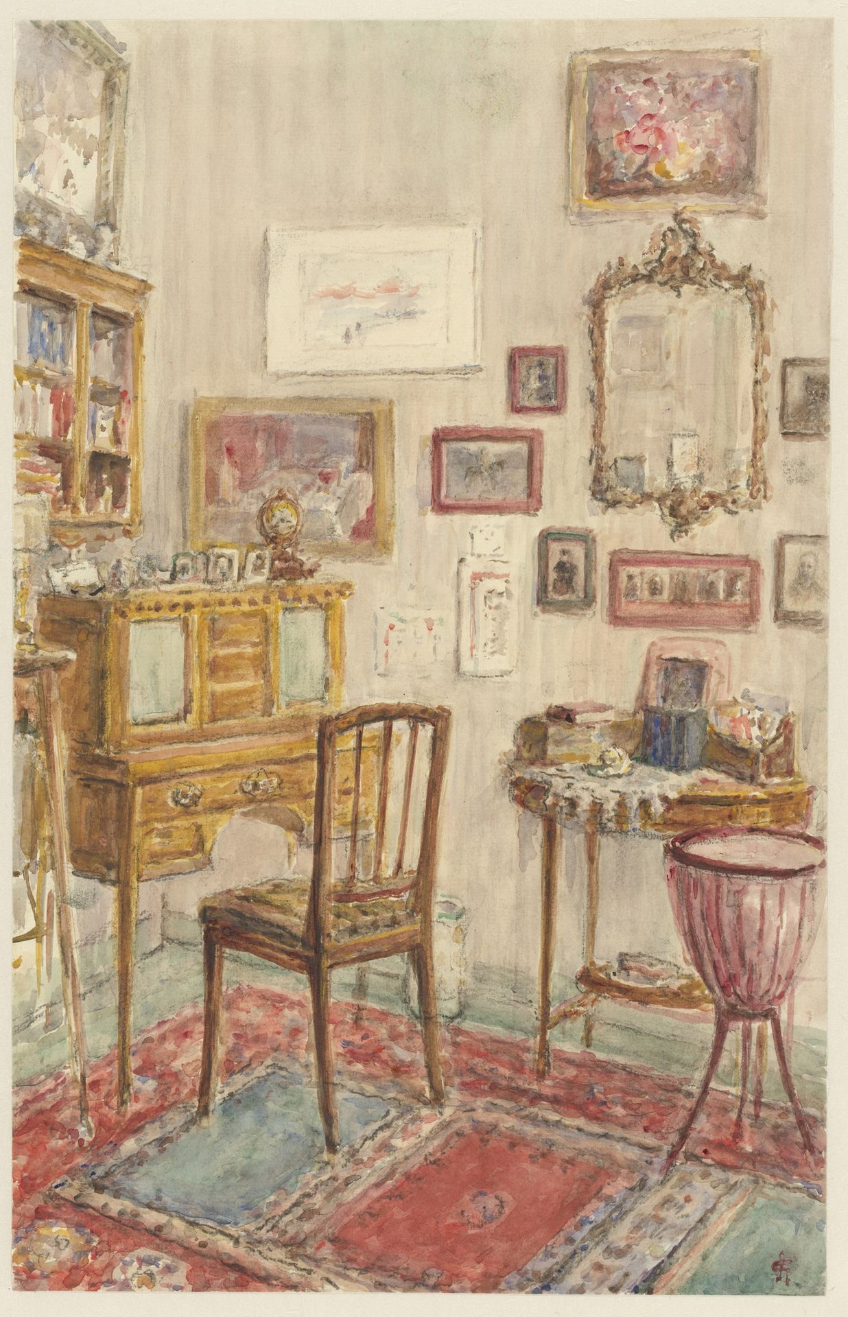 Interieur van een kamer aan de Jan van Nassaustraat 48 by Carel Nicolaas Storm van 's-Gravesande