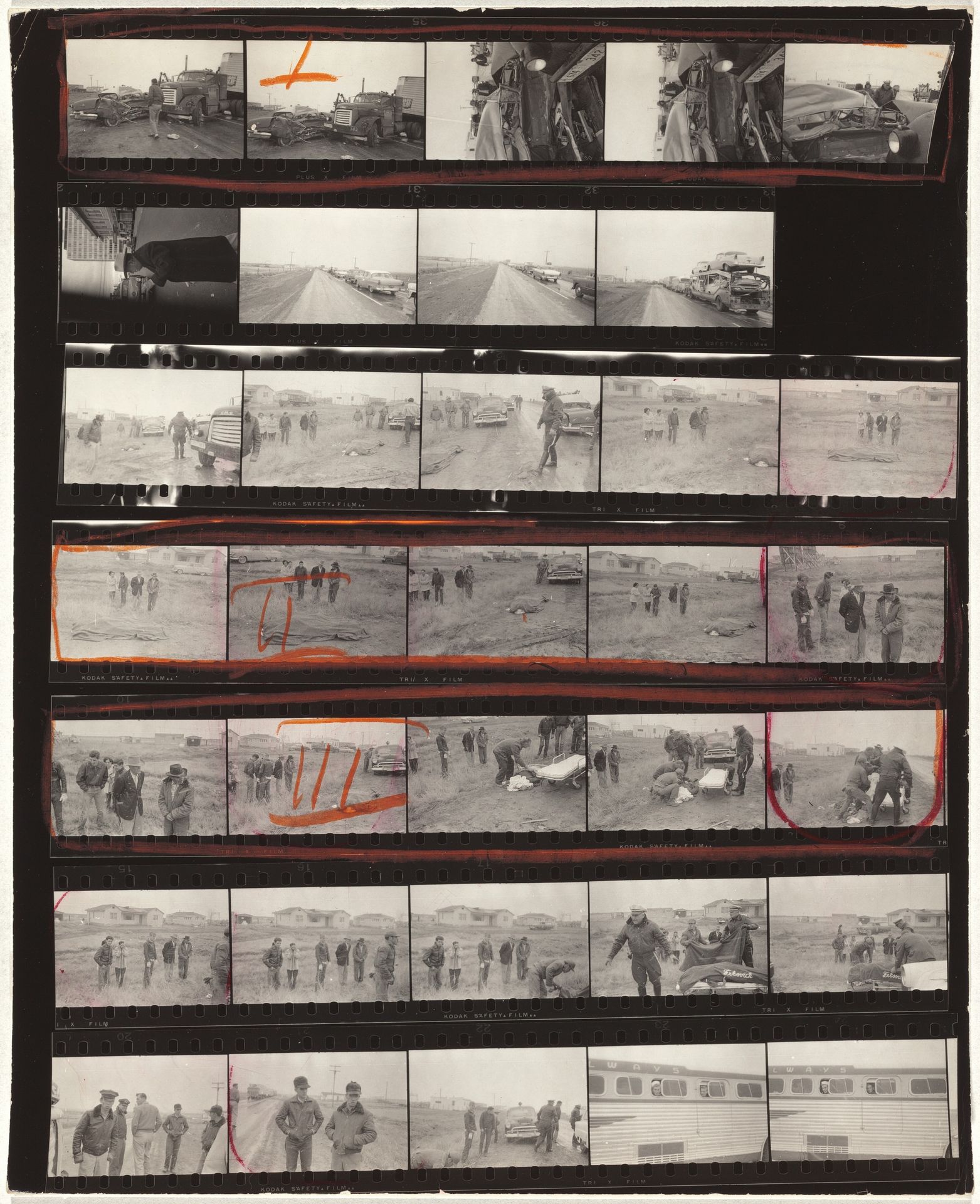 Guggenheim 371/Americans 35--U.S. 66, between Winslow and Flagstaff, Arizona by Robert Frank