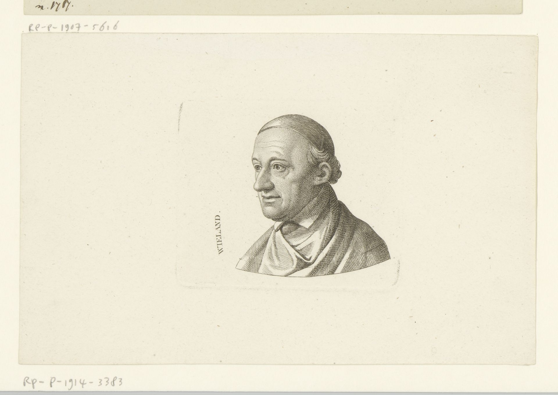 Portret van Christoph Martin Wieland by Ernst Ludwig Riepenhausen