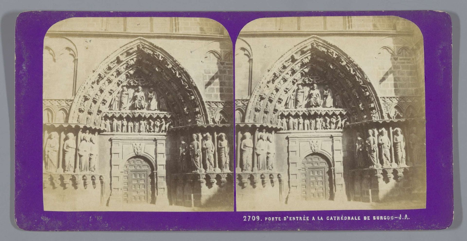 Toegangsportaal van de Kathedraal van Burgos by Jean Andrieu