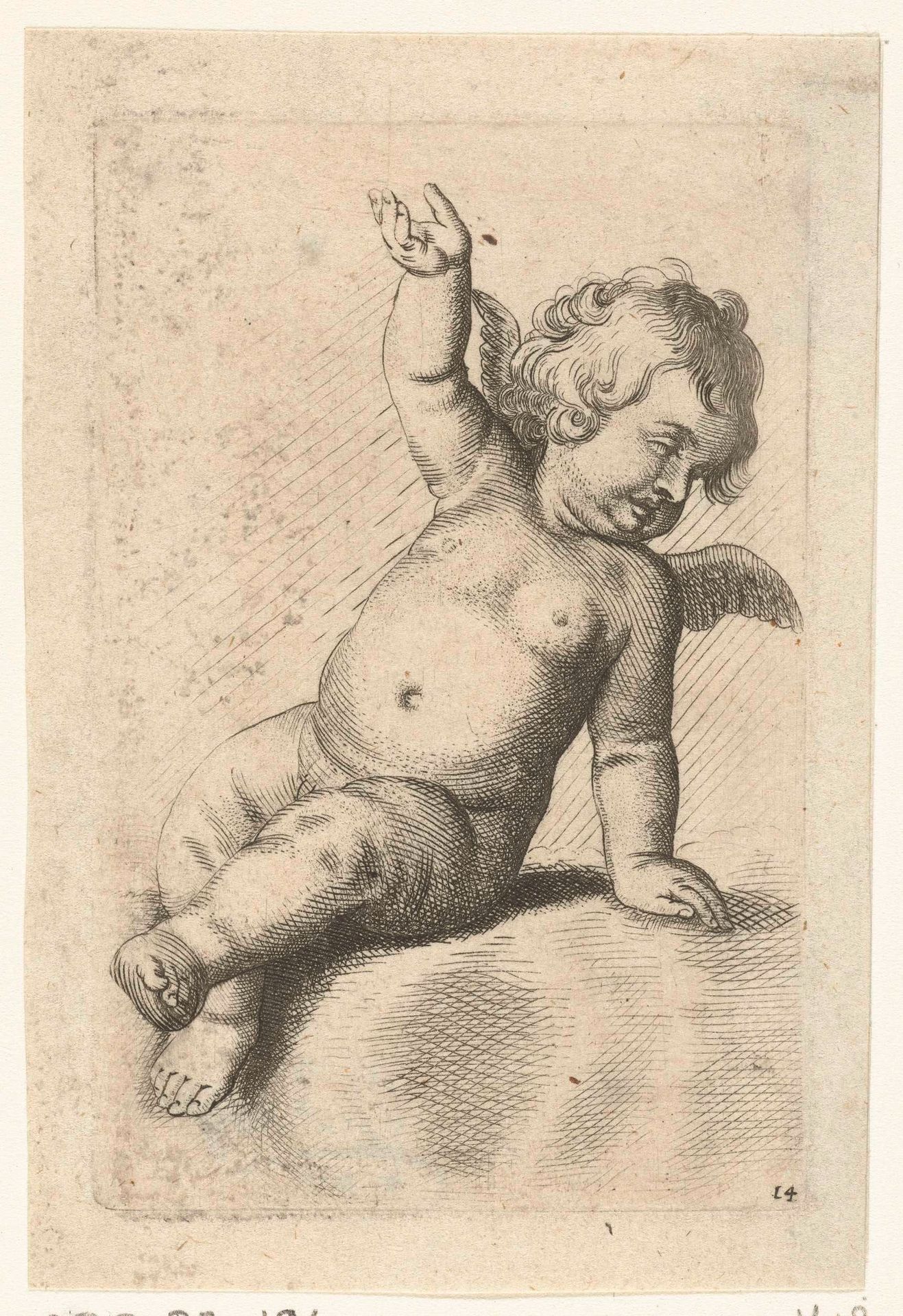 Zittend engeltje by Pieter van Avont