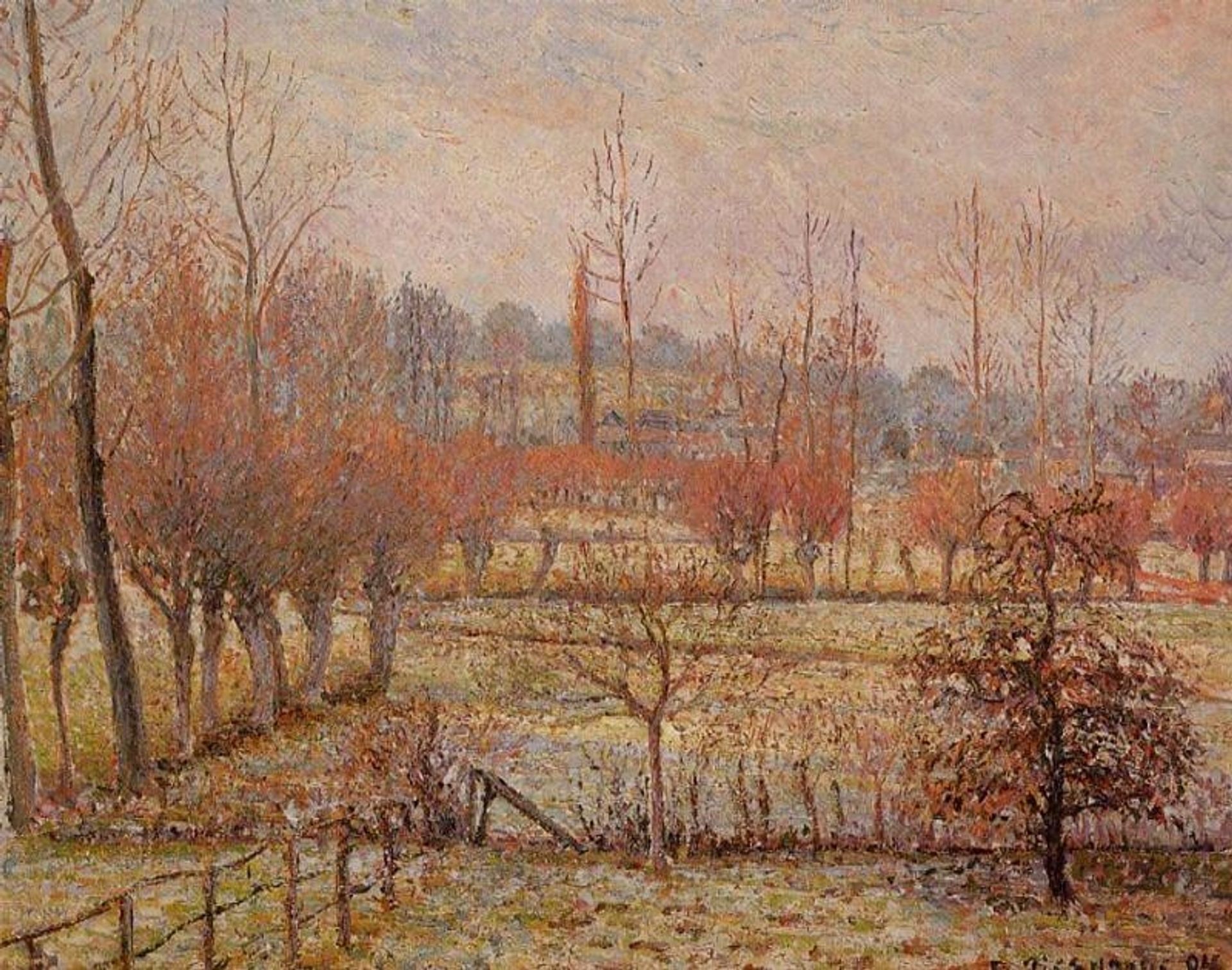 Snow Effect at Eragny by Camille Pissarro