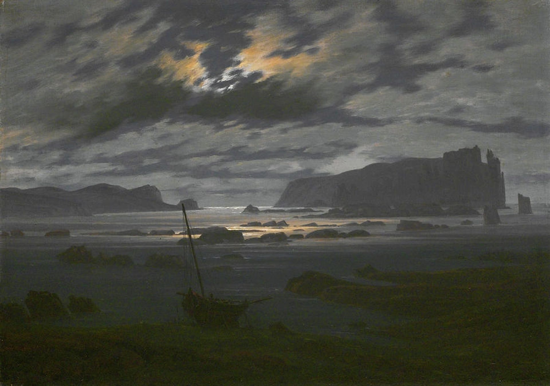 The North Sea in the Moonlight by Caspar David Friedrich