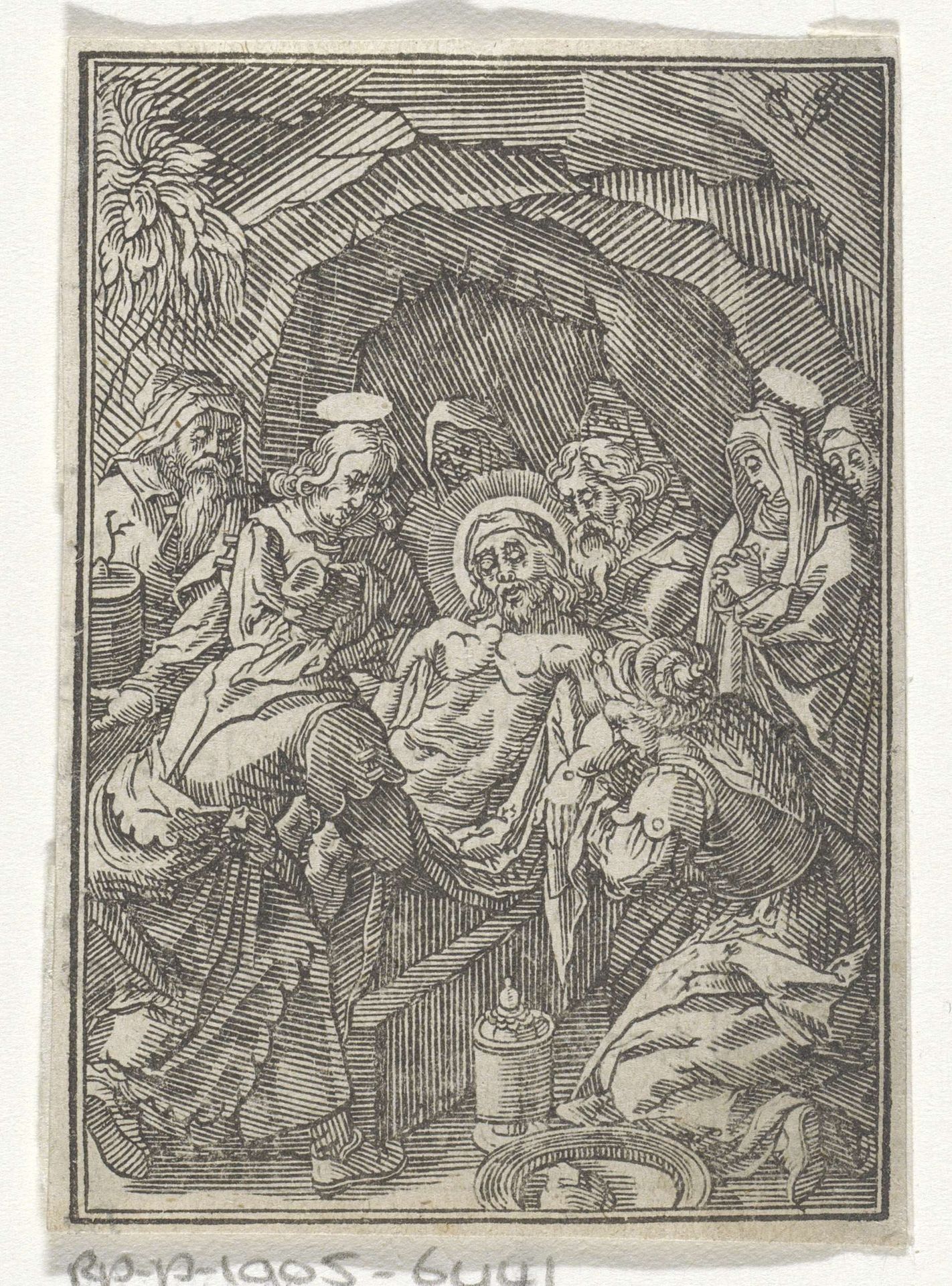 Graflegging van Christus by Christoffel van (II) Sichem