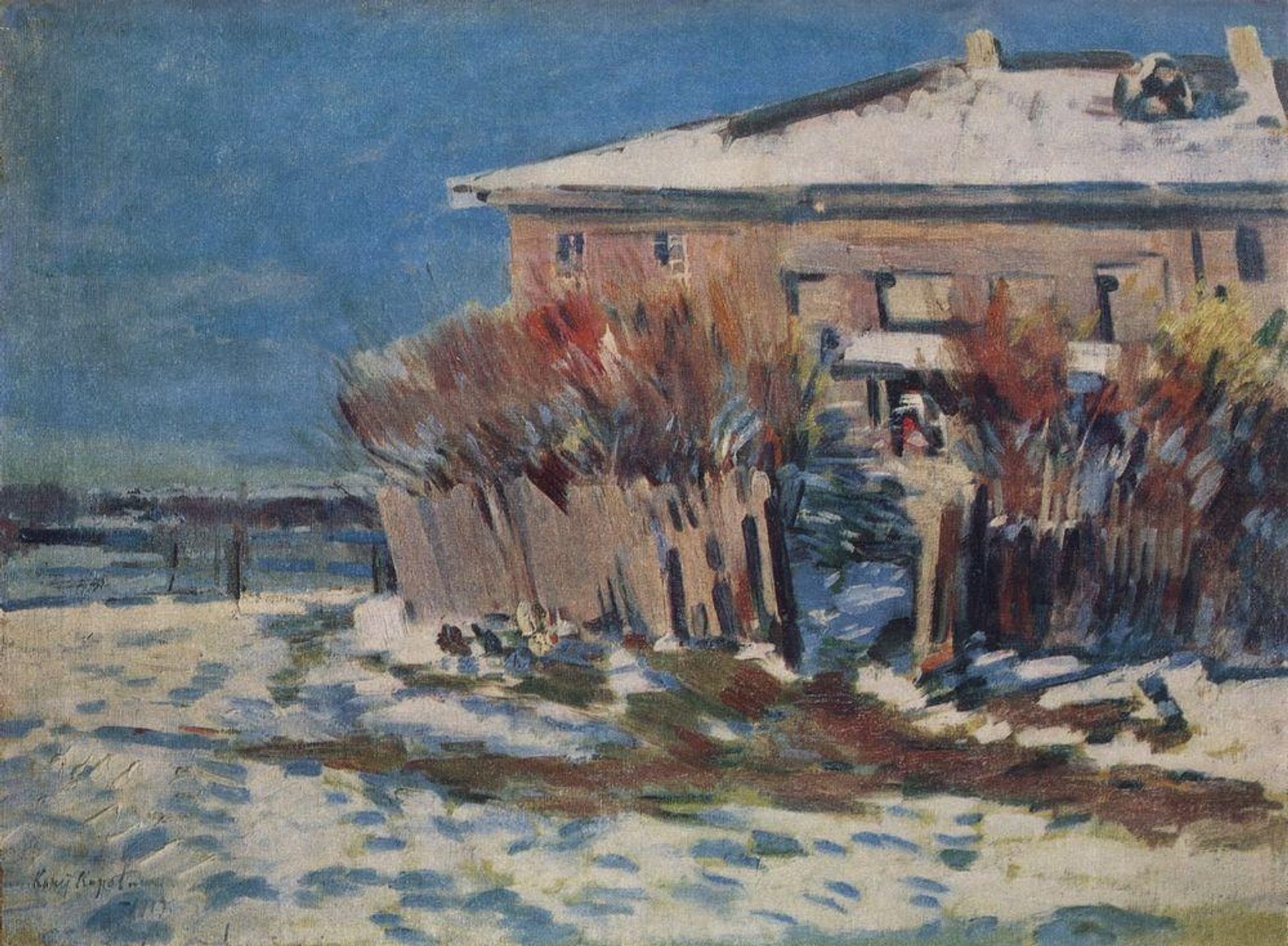 By the spring by Konstantin Alexeevich Korovin
