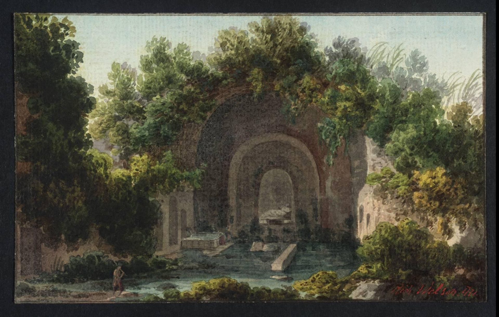 View of the Fountain ?di Egere, Rome by Richard Wilson