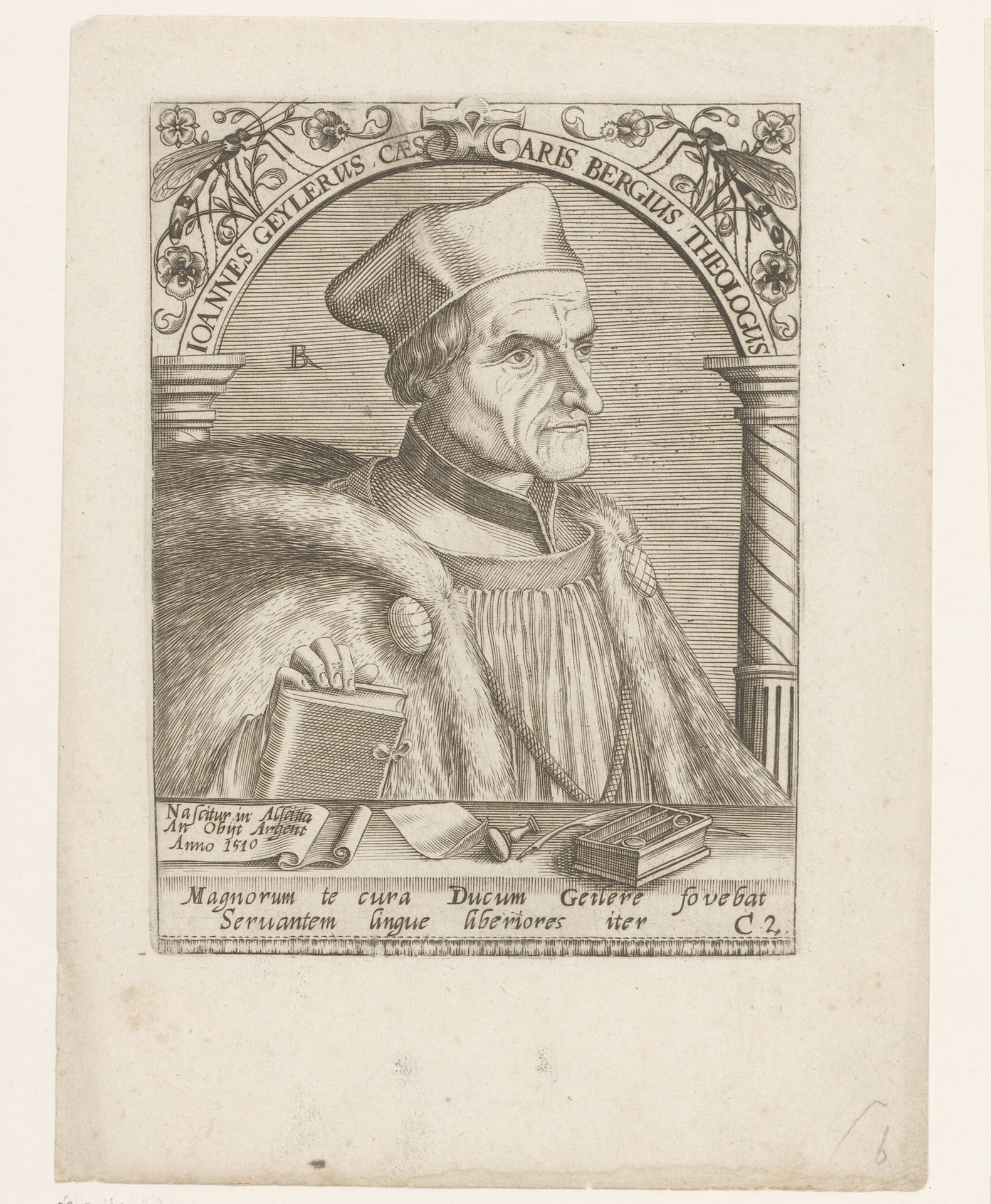 Portret van Johann Geiler von Kaisersberg by Robert Boissard