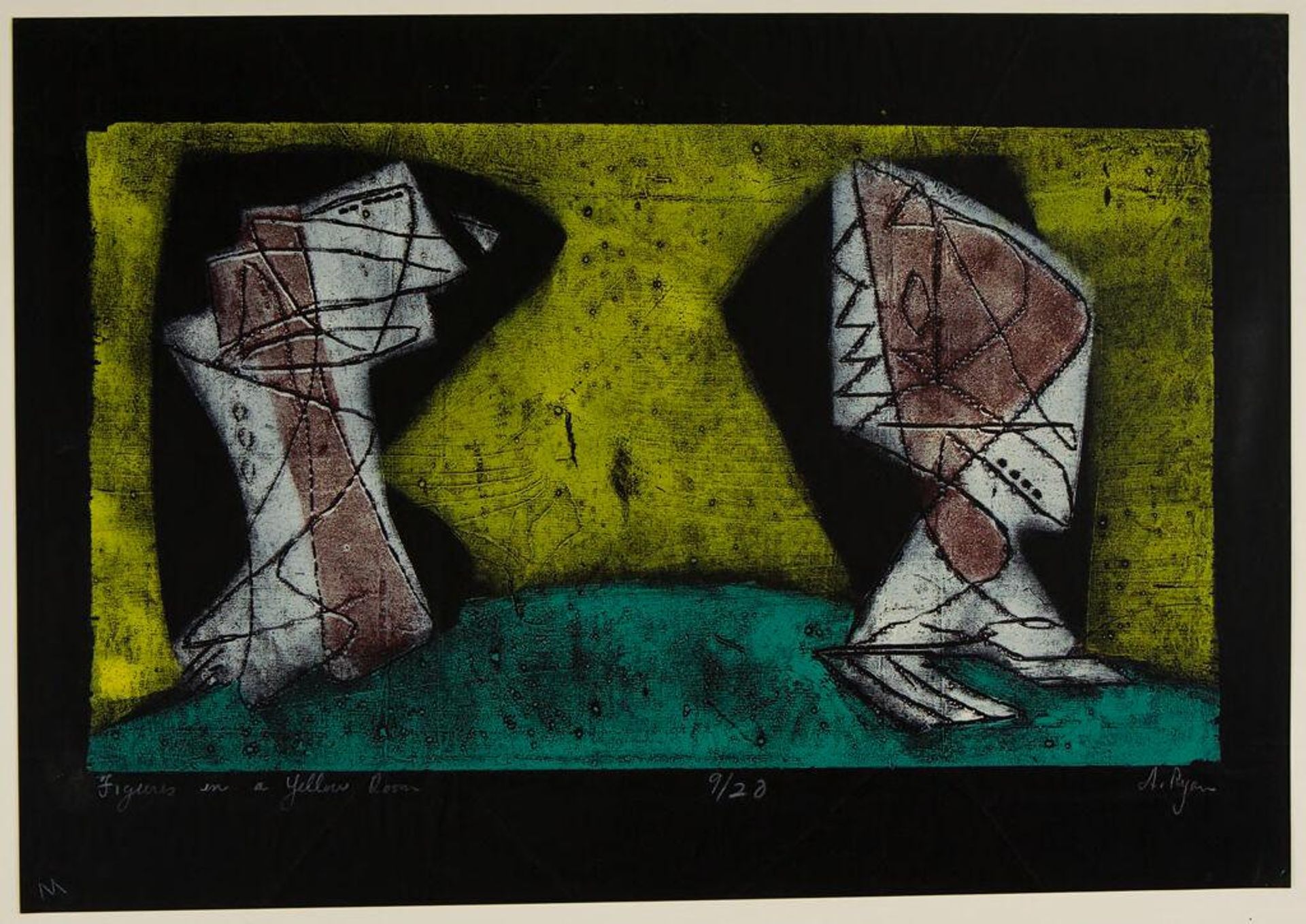 Figures in a Yellow Room by Anne Ryan