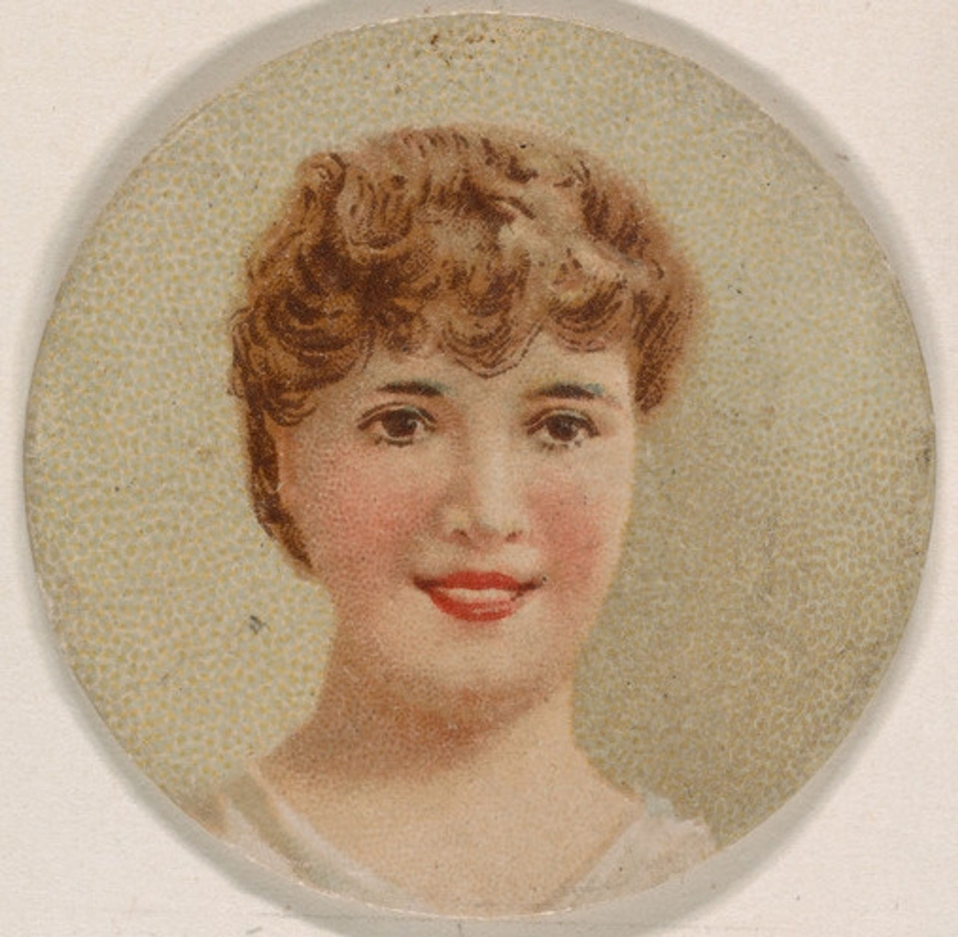 Portrait of woman, from the Novelties series (N228, Type 1) issued by Kinney Bros. by Kinney Brothers Tobacco Company