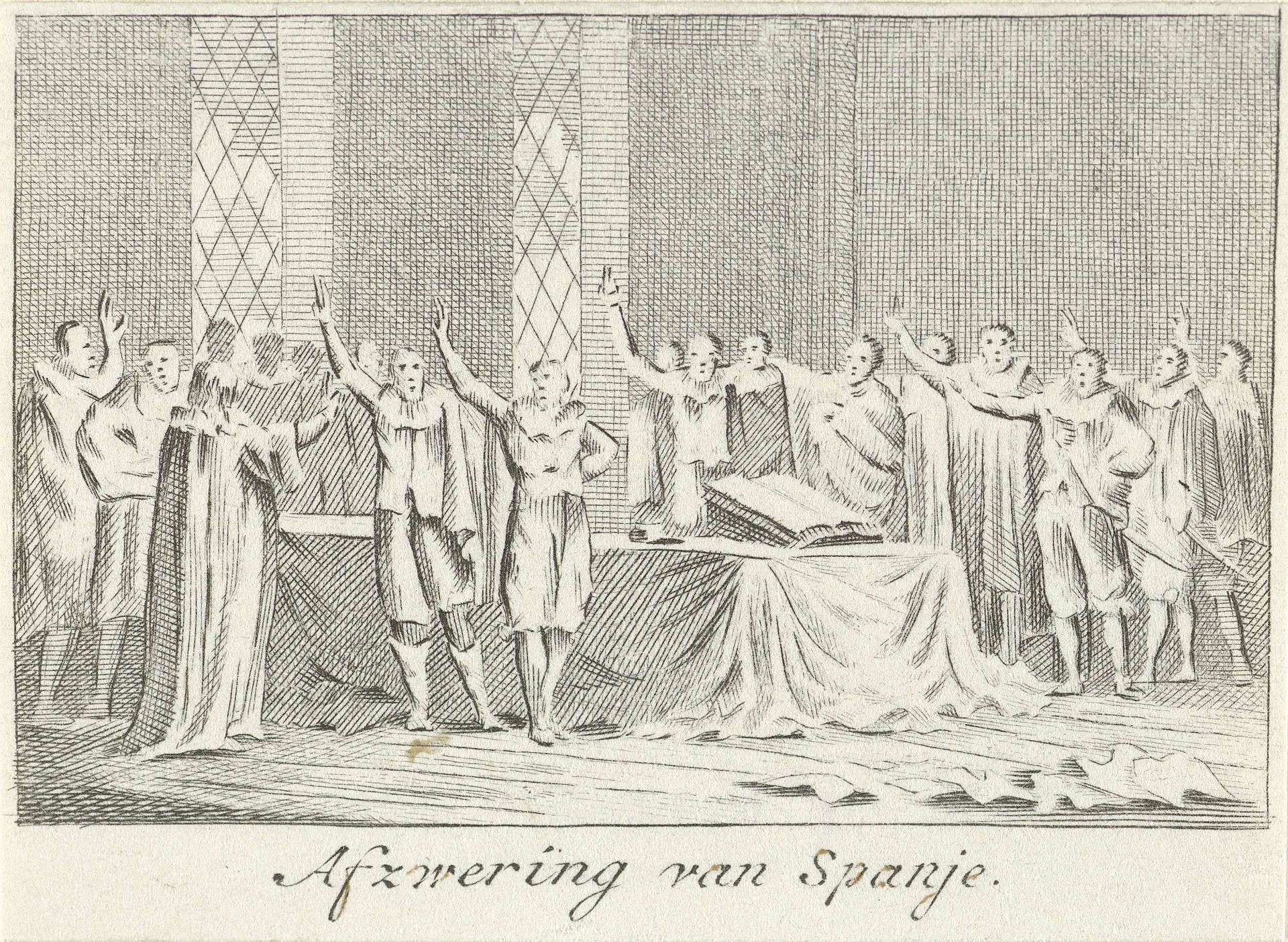 Het afzweren van Filips II door de Staten, 1581 by Anonymous