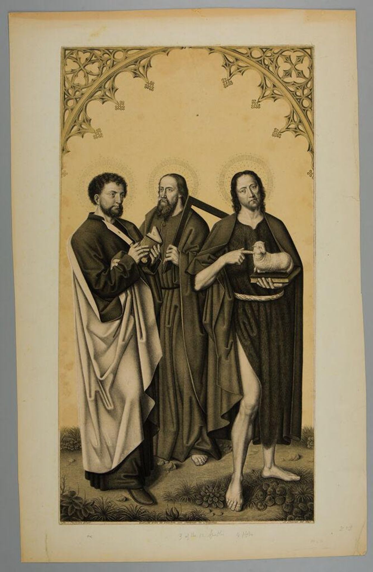 Saints Bartholomew, Thomas, John Baptist by Johann Nepomuk Strixner