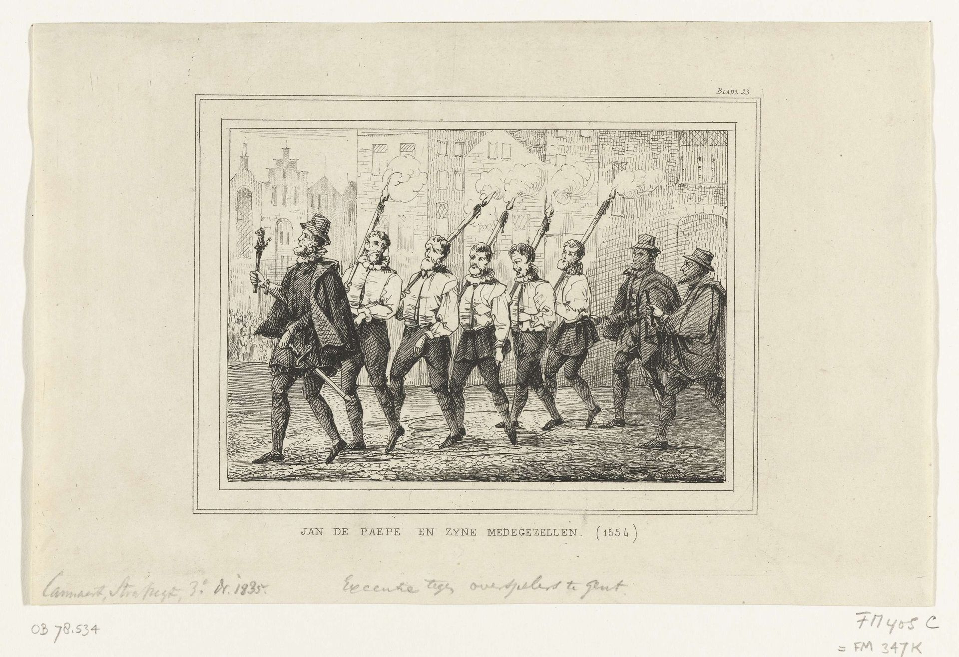 Jan de Paepe en zijn medegezellen, 1554 by Charles Onghena