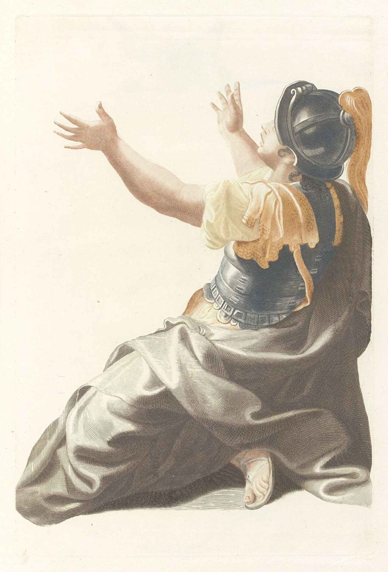 Gehelmde vrouwfiguur by Anonymous