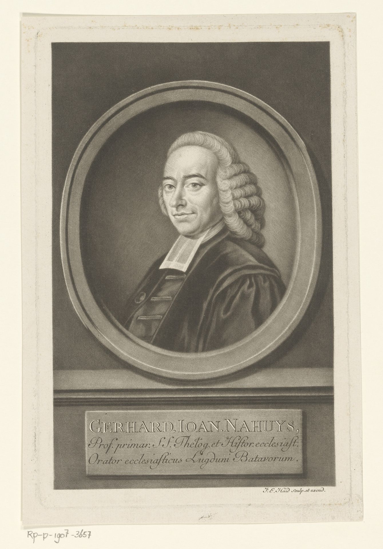 Portret van Gerard Johan Nahuys by Johann Elias Haid