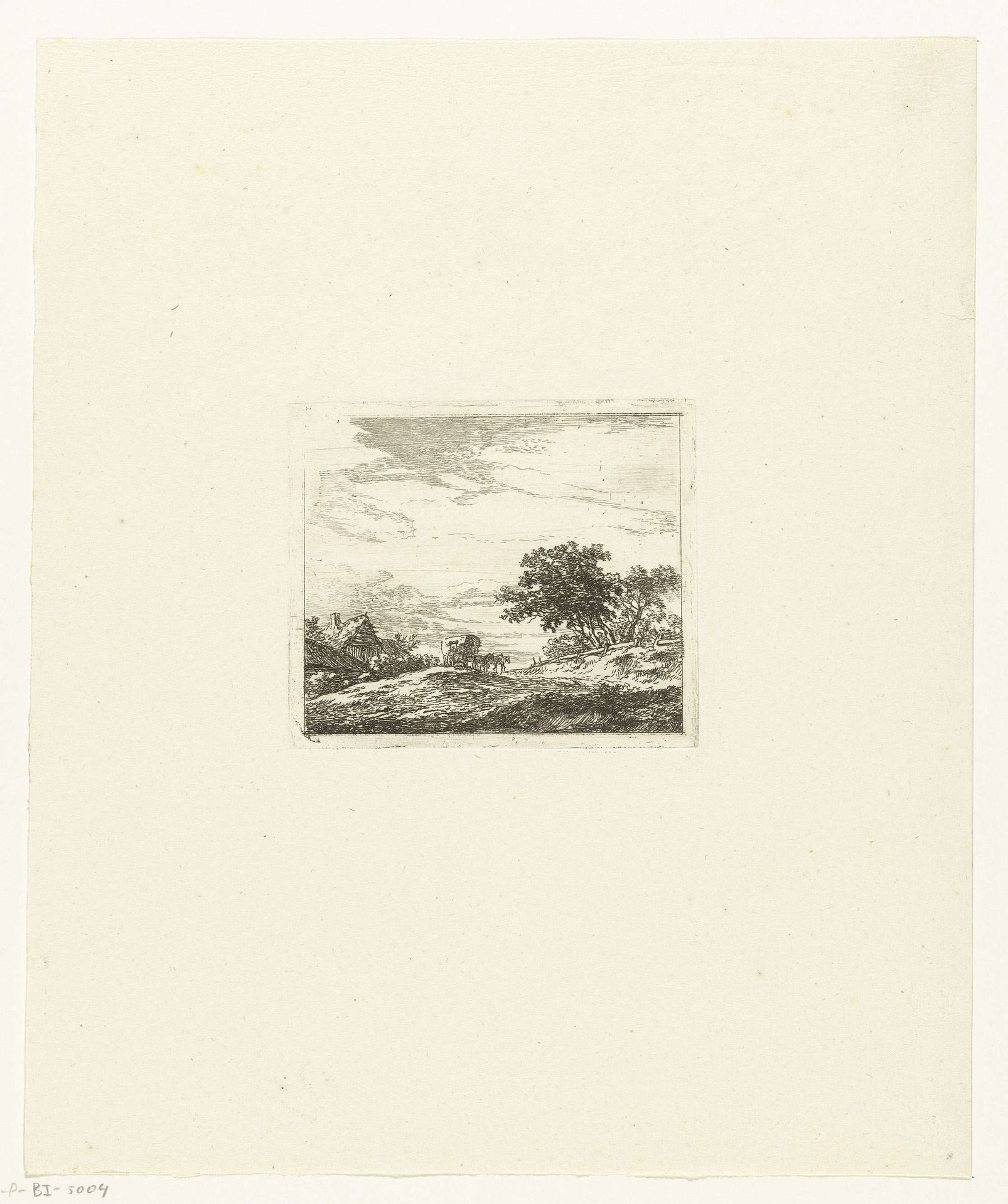 Landschap met koets by Hermanus van Brussel