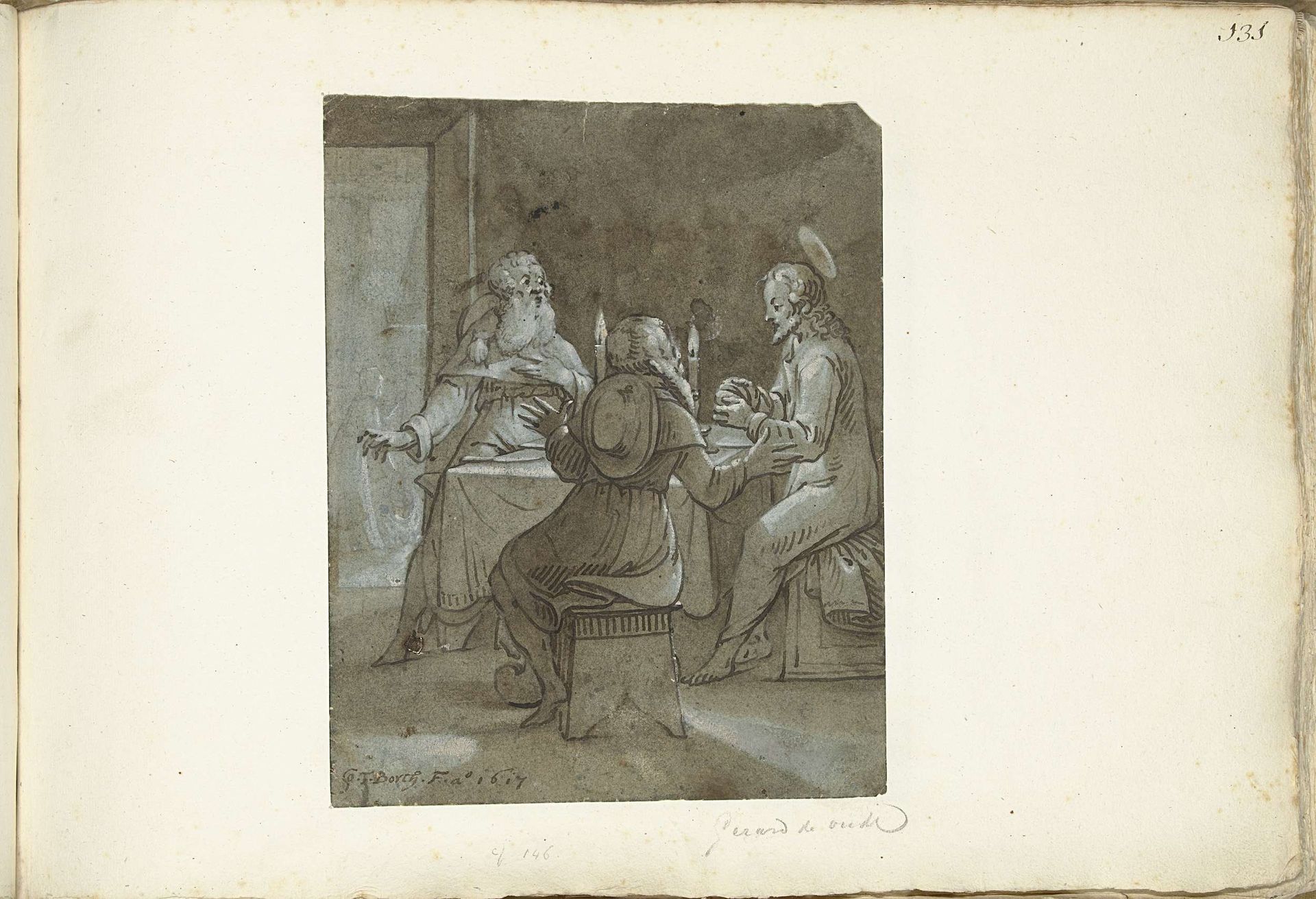 Maaltijd te Emmaüs by Gerard ter (I) Borch