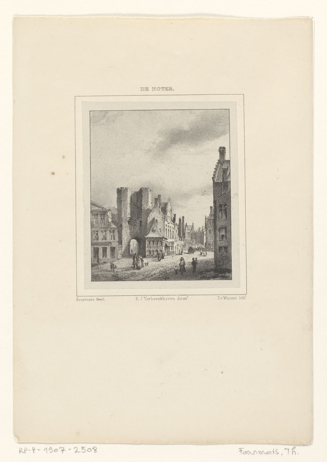 Stadsgezicht by Théodore Fourmois