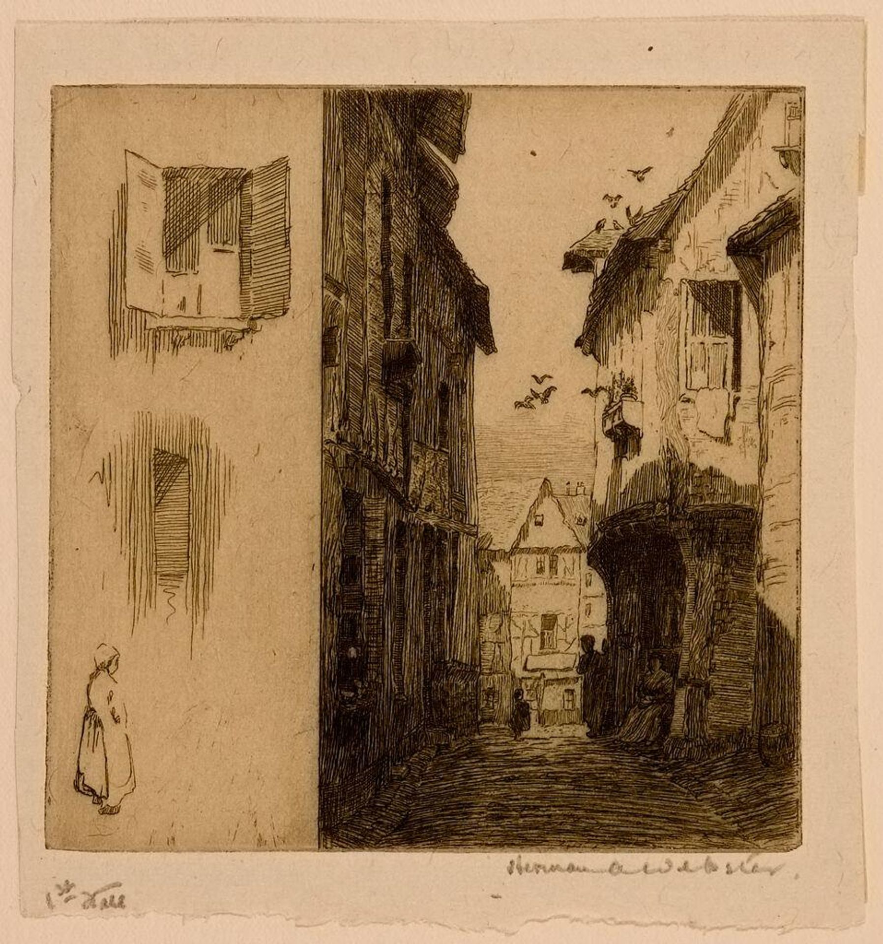 Rue Haute, Pont de l'Arche by Herman Armour Webster