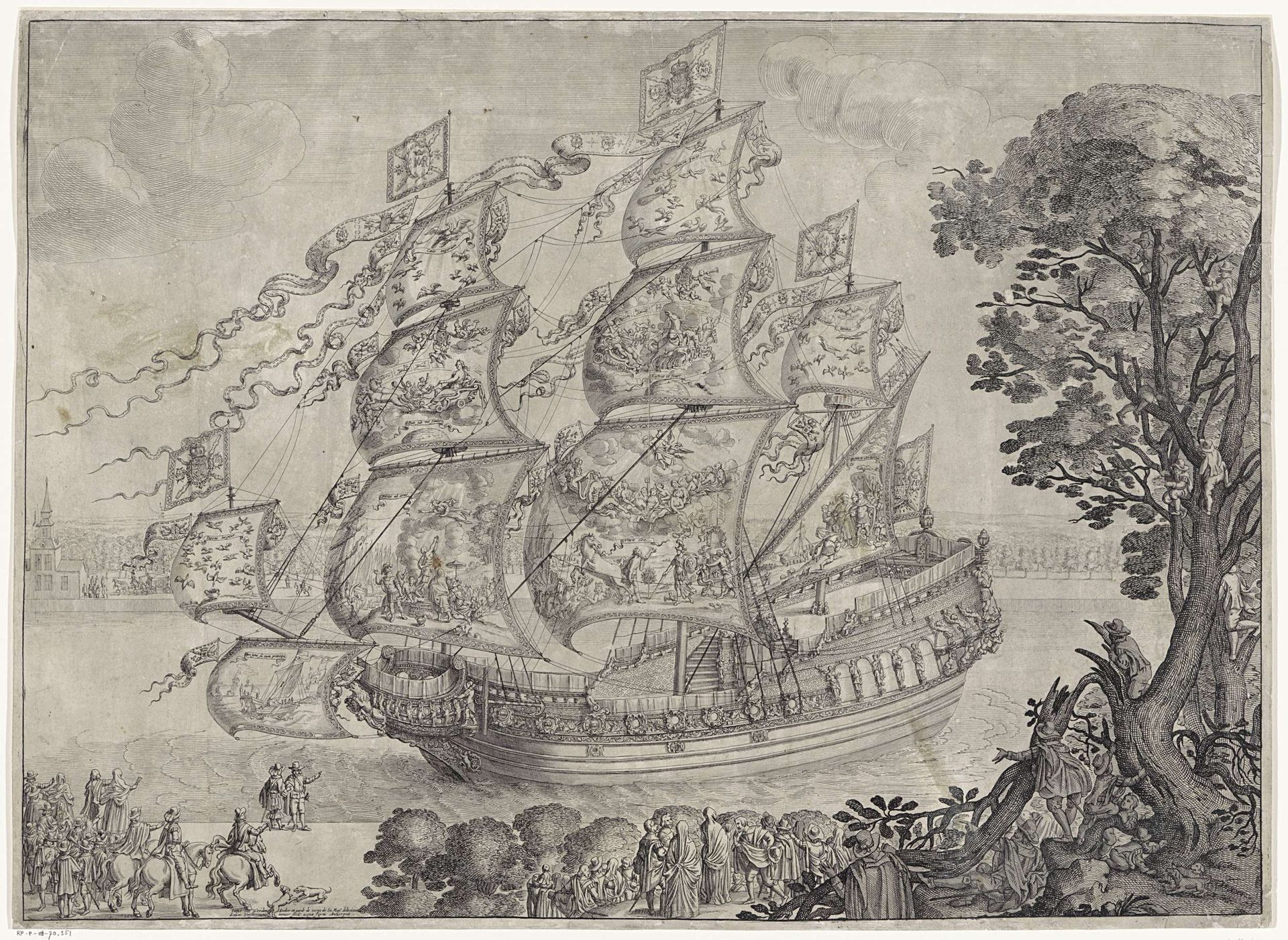 Schip van Maria Theresia (koningin van Frankrijk), 1660 by Lucas (II) Vorsterman