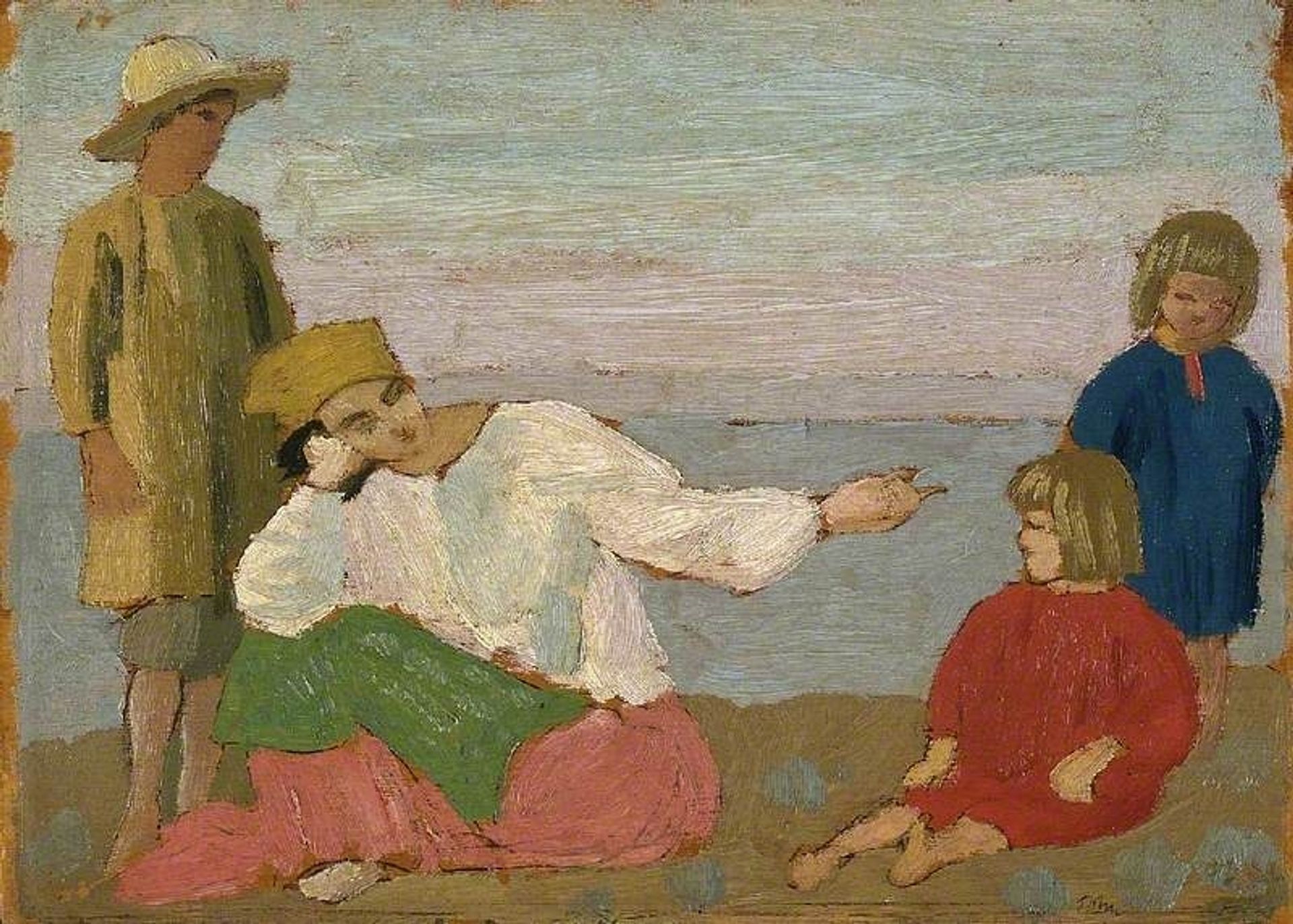 Dorelia and the Children at Martigues by Augustus John