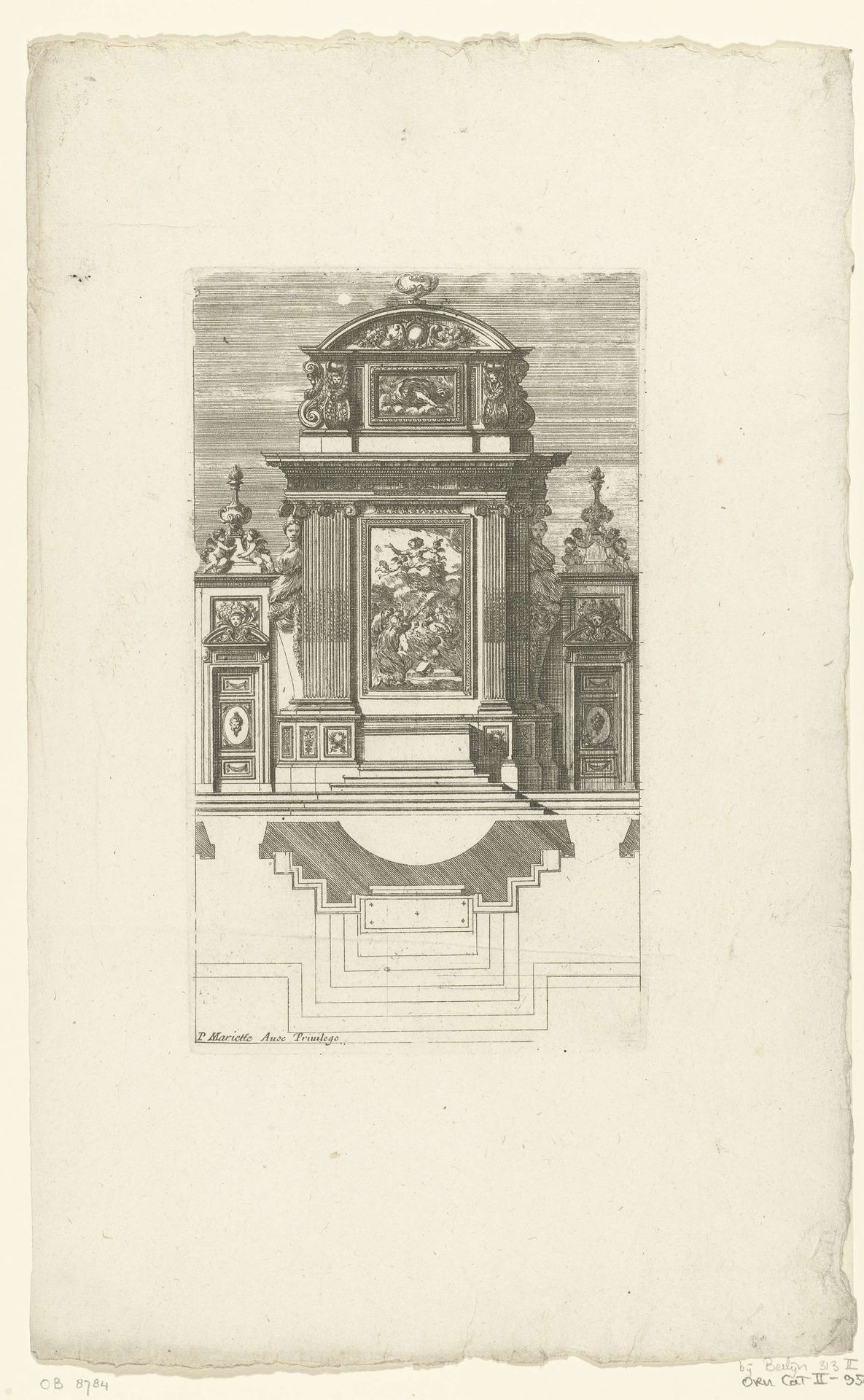 Altaar met schilderij by Jean Lepautre