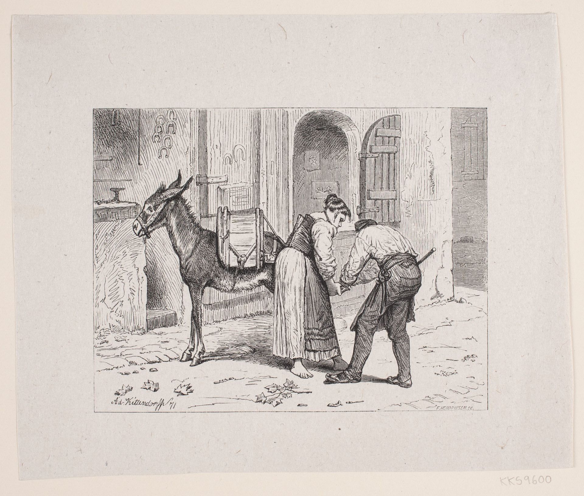 Ved en romersk Smedje by F. Hendriksen
